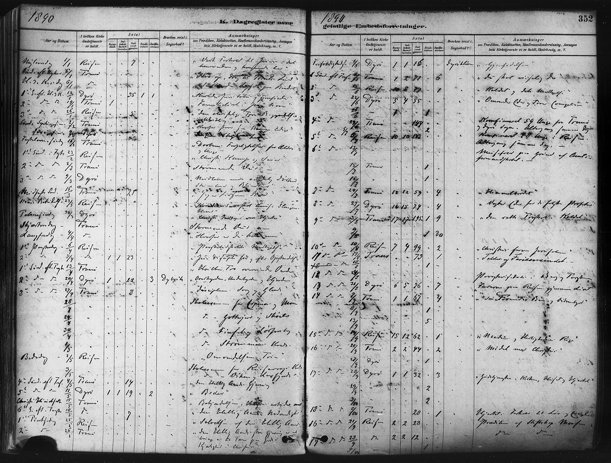 Tranøy sokneprestkontor, SATØ/S-1313/I/Ia/Iaa/L0009kirke: Parish register (official) no. 9, 1878-1904, p. 352