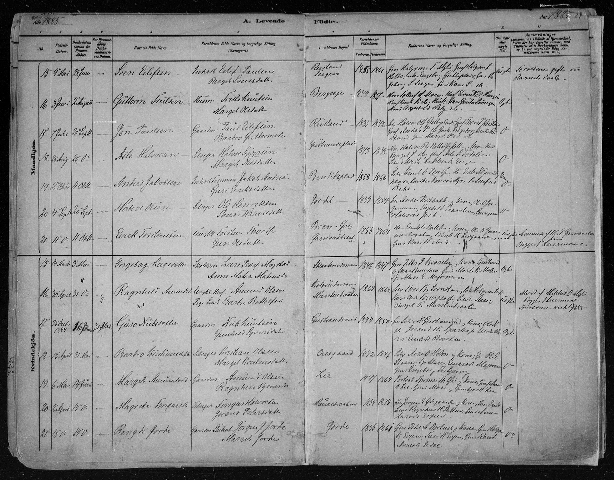 Nes kirkebøker, AV/SAKO-A-236/F/Fa/L0011: Parish register (official) no. 11, 1881-1912, p. 27