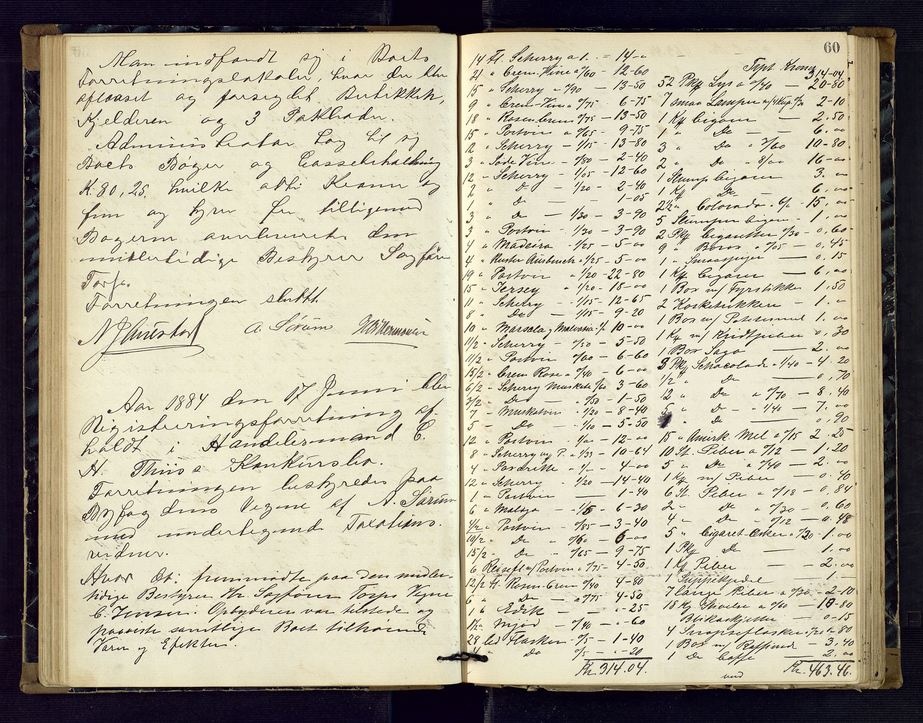 Risør byfogd, AV/SAK-1222-0005/H/Hc/L0004: Skifteprotokoll nr. 3B, 1882-1886, p. 60