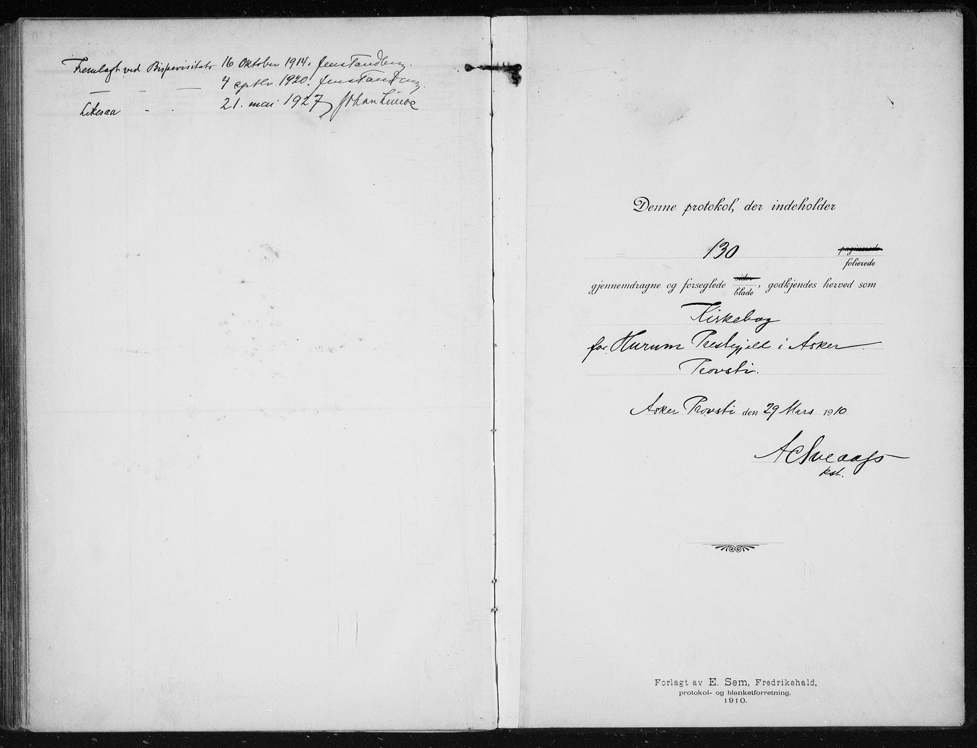Hurum kirkebøker, SAKO/A-229/F/Fa/L0017: Parish register (official) no. 17, 1910-1925