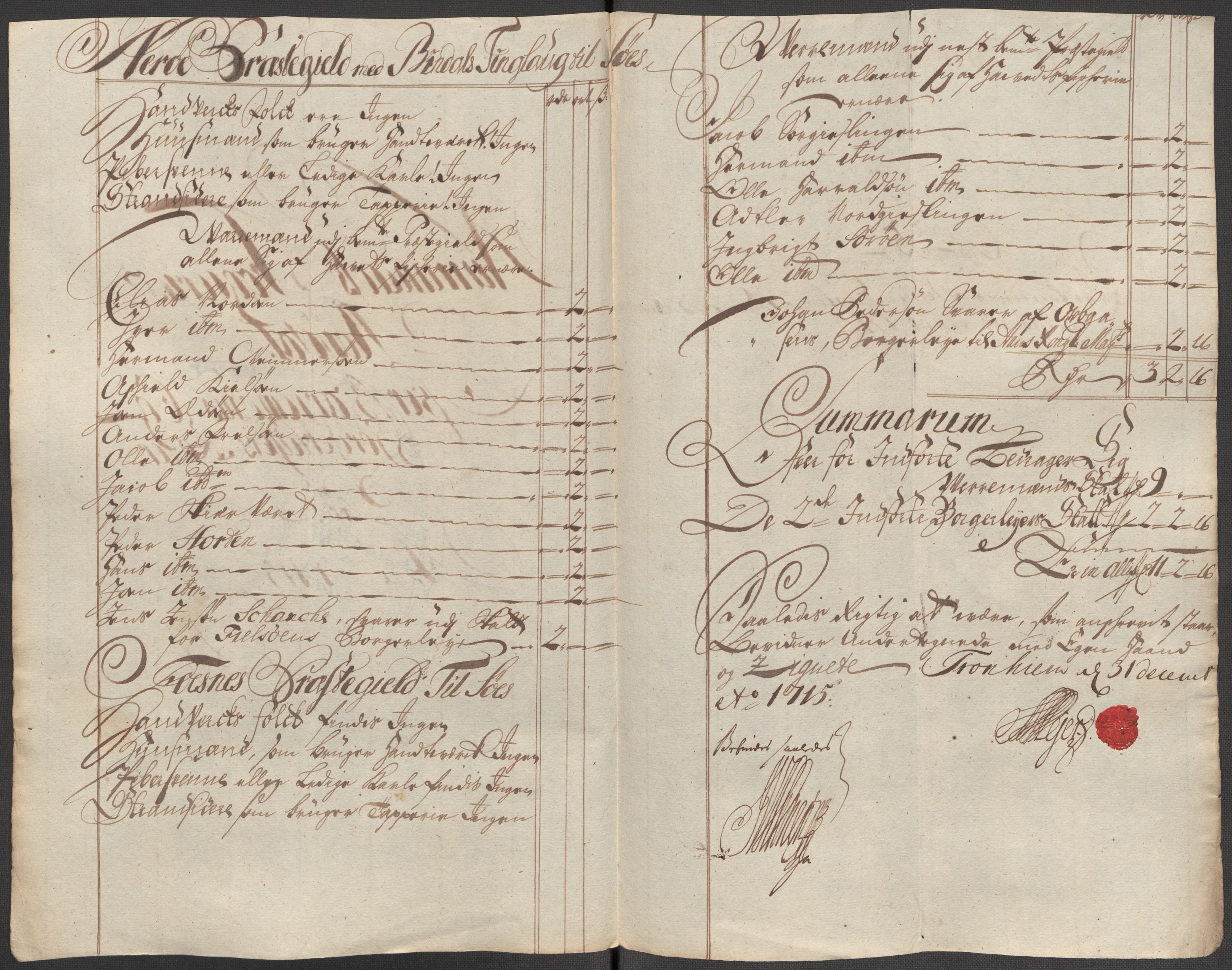 Rentekammeret inntil 1814, Reviderte regnskaper, Fogderegnskap, RA/EA-4092/R64/L4436: Fogderegnskap Namdal, 1715, p. 119