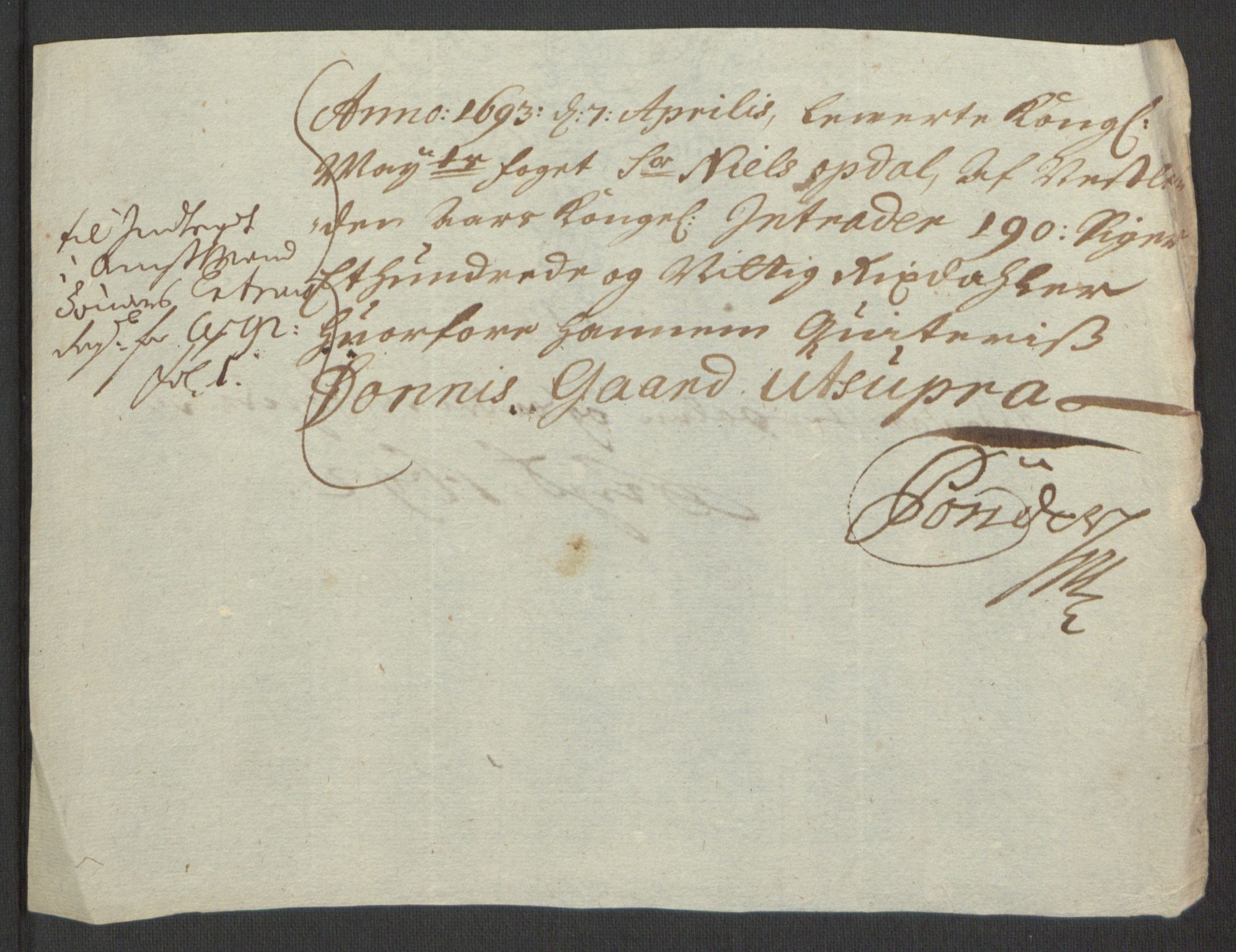 Rentekammeret inntil 1814, Reviderte regnskaper, Fogderegnskap, AV/RA-EA-4092/R67/L4676: Fogderegnskap Vesterålen, Andenes og Lofoten, 1691-1693, p. 219