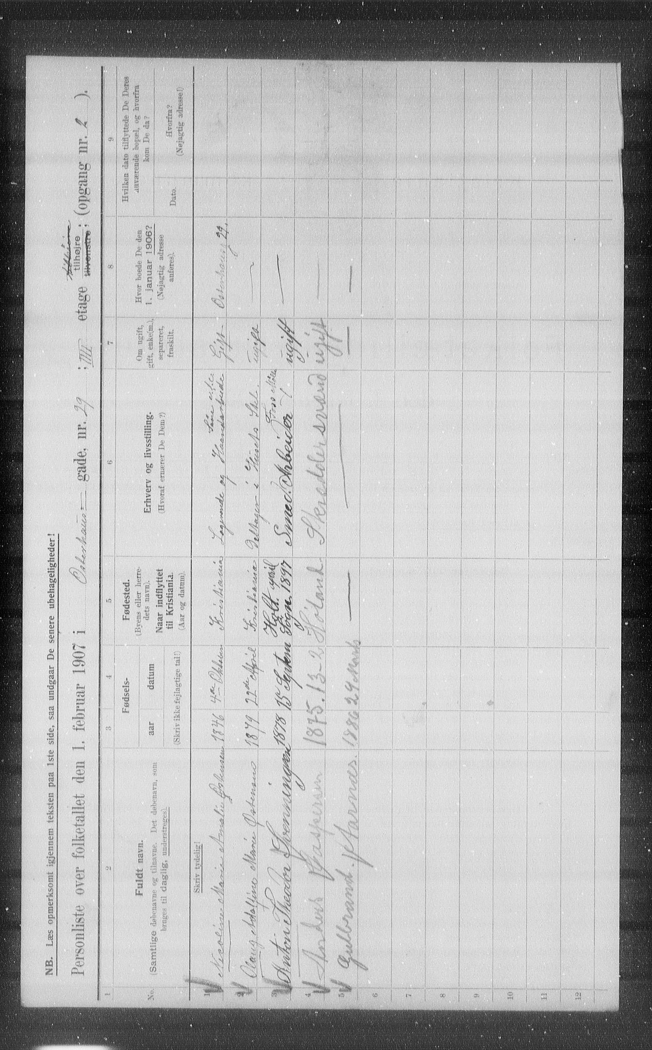 OBA, Municipal Census 1907 for Kristiania, 1907, p. 39802