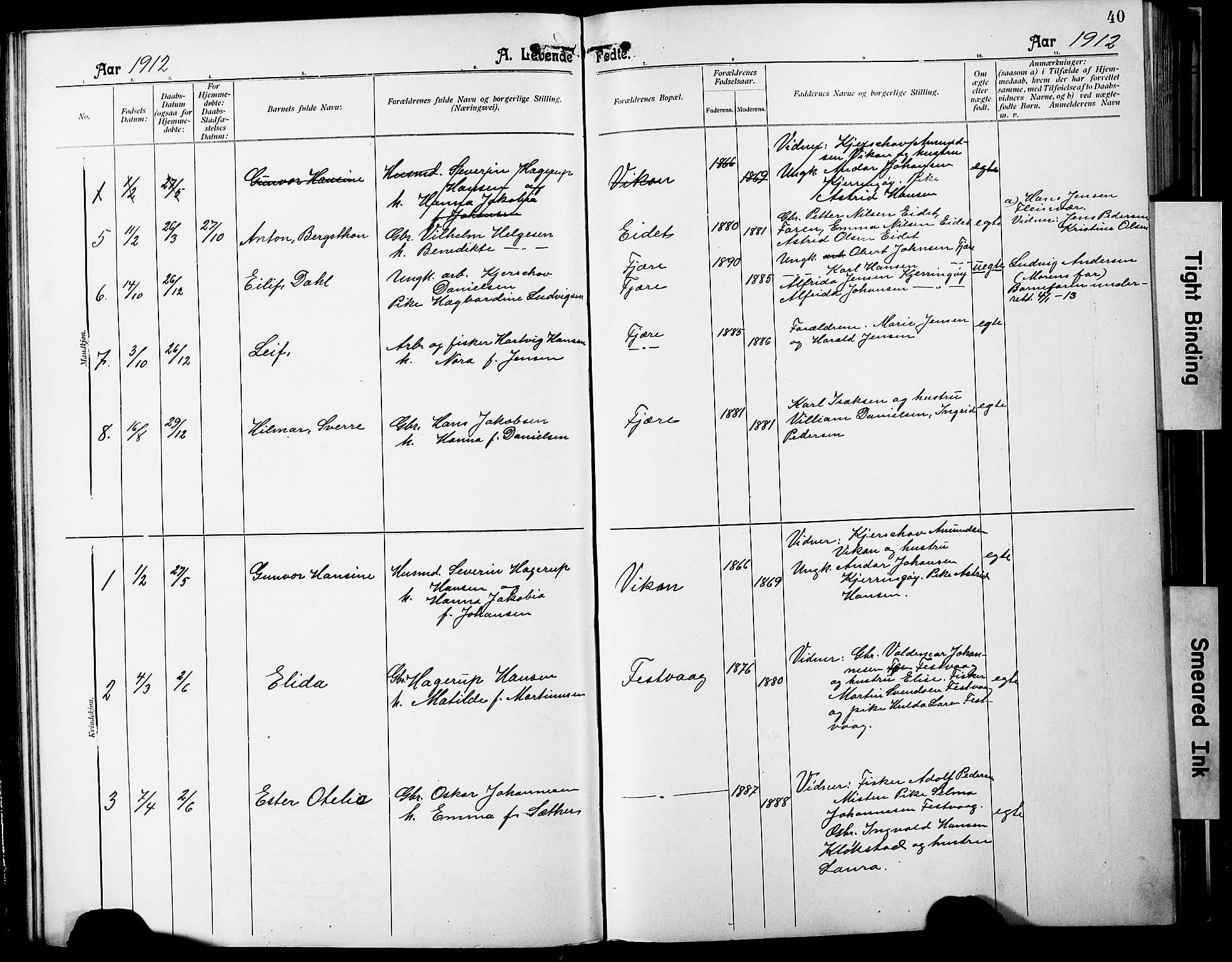 Ministerialprotokoller, klokkerbøker og fødselsregistre - Nordland, AV/SAT-A-1459/803/L0077: Parish register (copy) no. 803C04, 1897-1930, p. 40