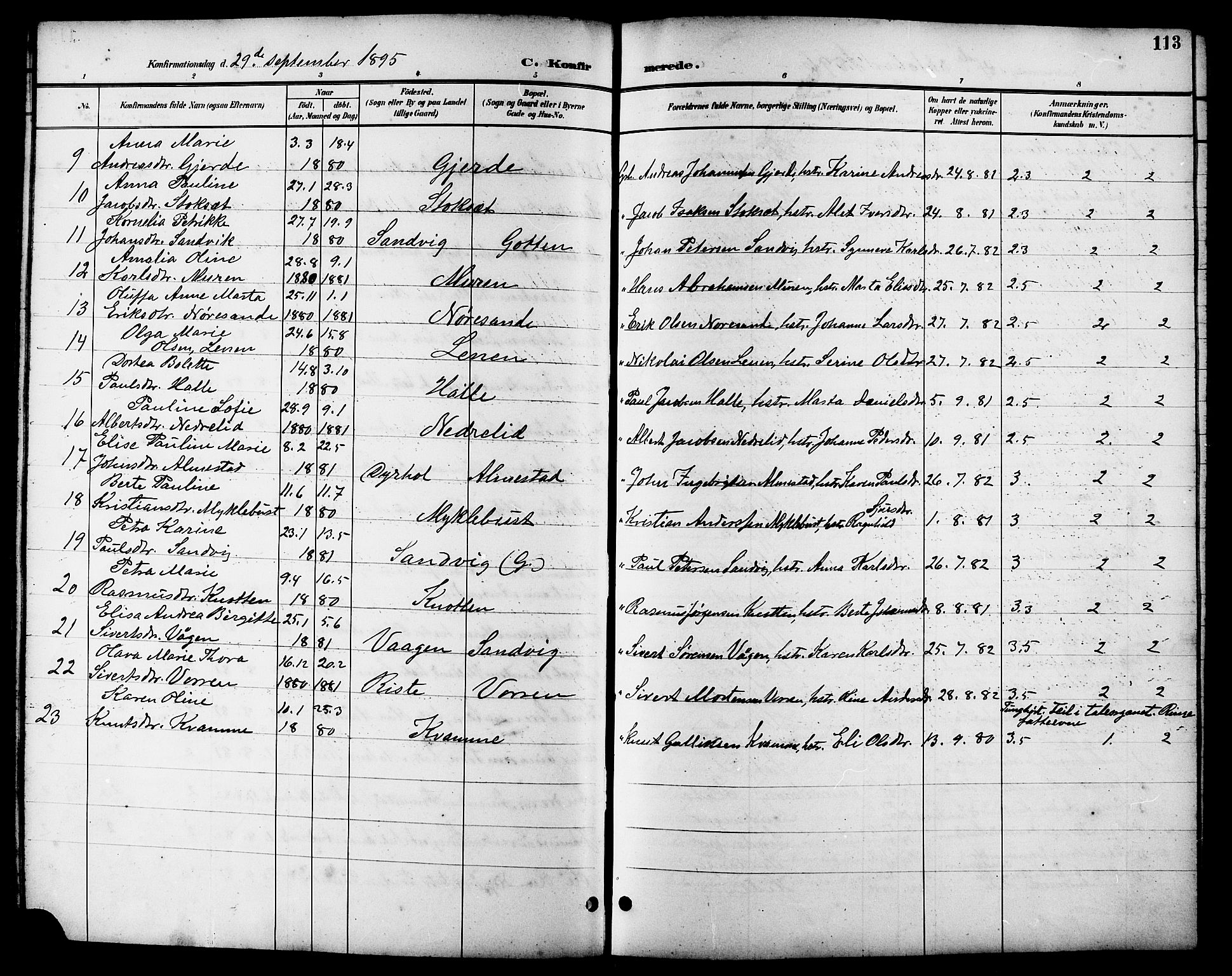 Ministerialprotokoller, klokkerbøker og fødselsregistre - Møre og Romsdal, AV/SAT-A-1454/503/L0049: Parish register (copy) no. 503C04, 1894-1915, p. 113