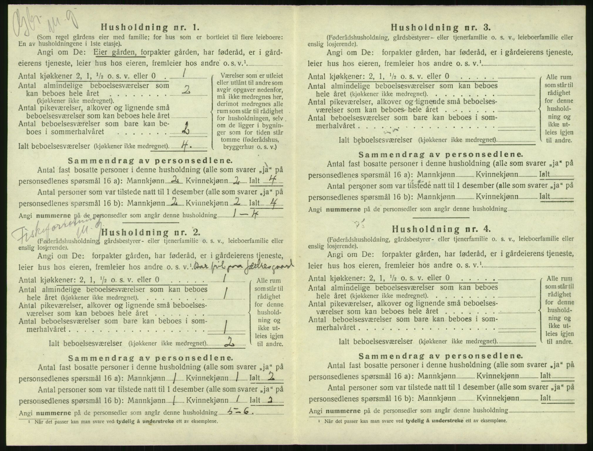 SAT, 1920 census for Borgund, 1920, p. 1523