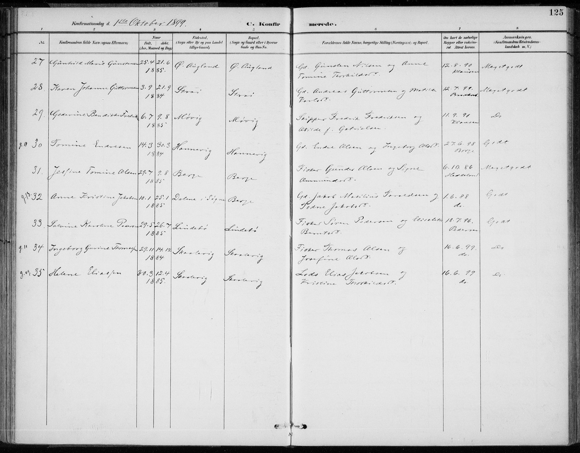 Oddernes sokneprestkontor, AV/SAK-1111-0033/F/Fa/Faa/L0010: Parish register (official) no. A 10, 1897-1911, p. 125