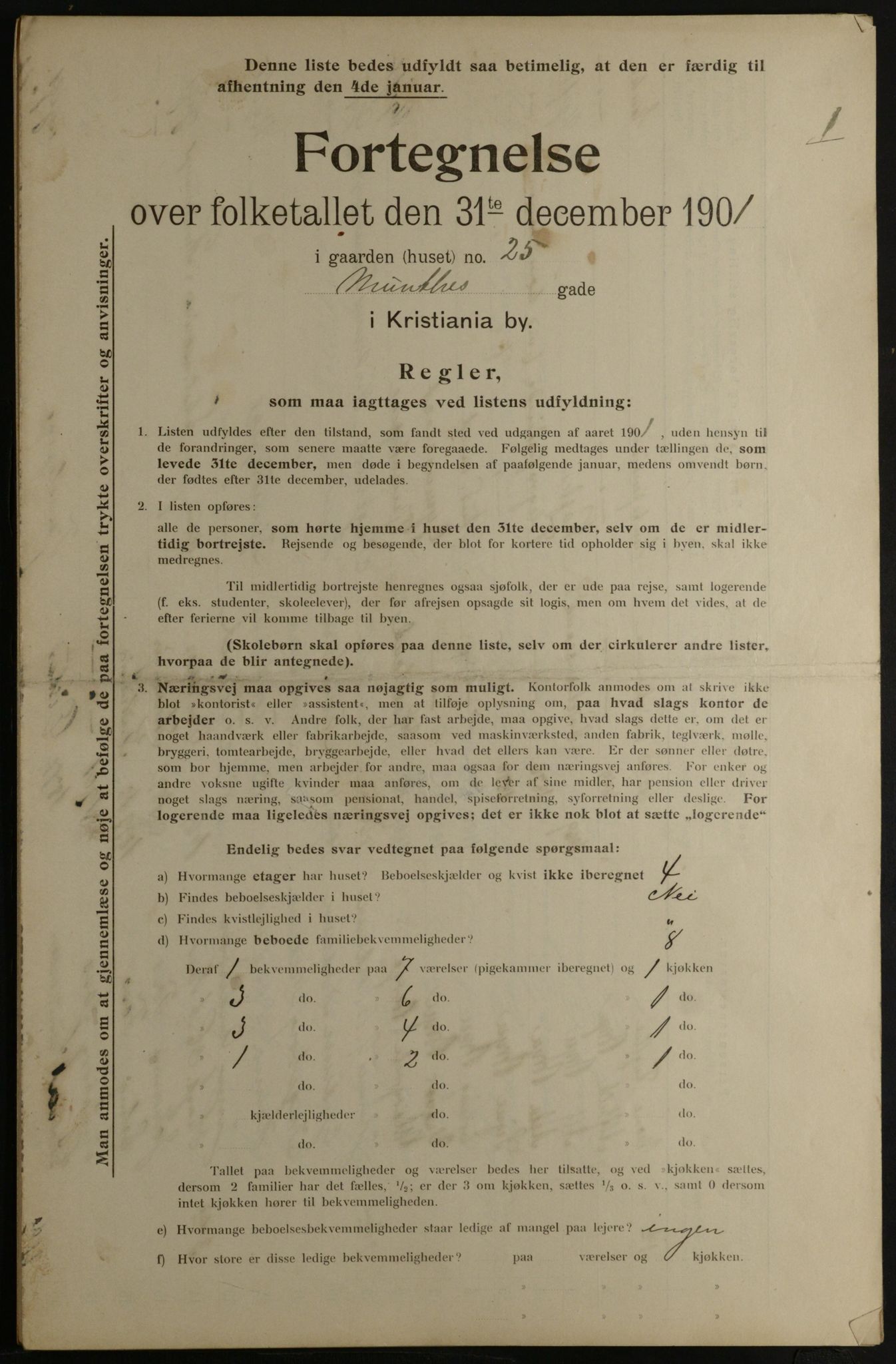 OBA, Municipal Census 1901 for Kristiania, 1901, p. 10450