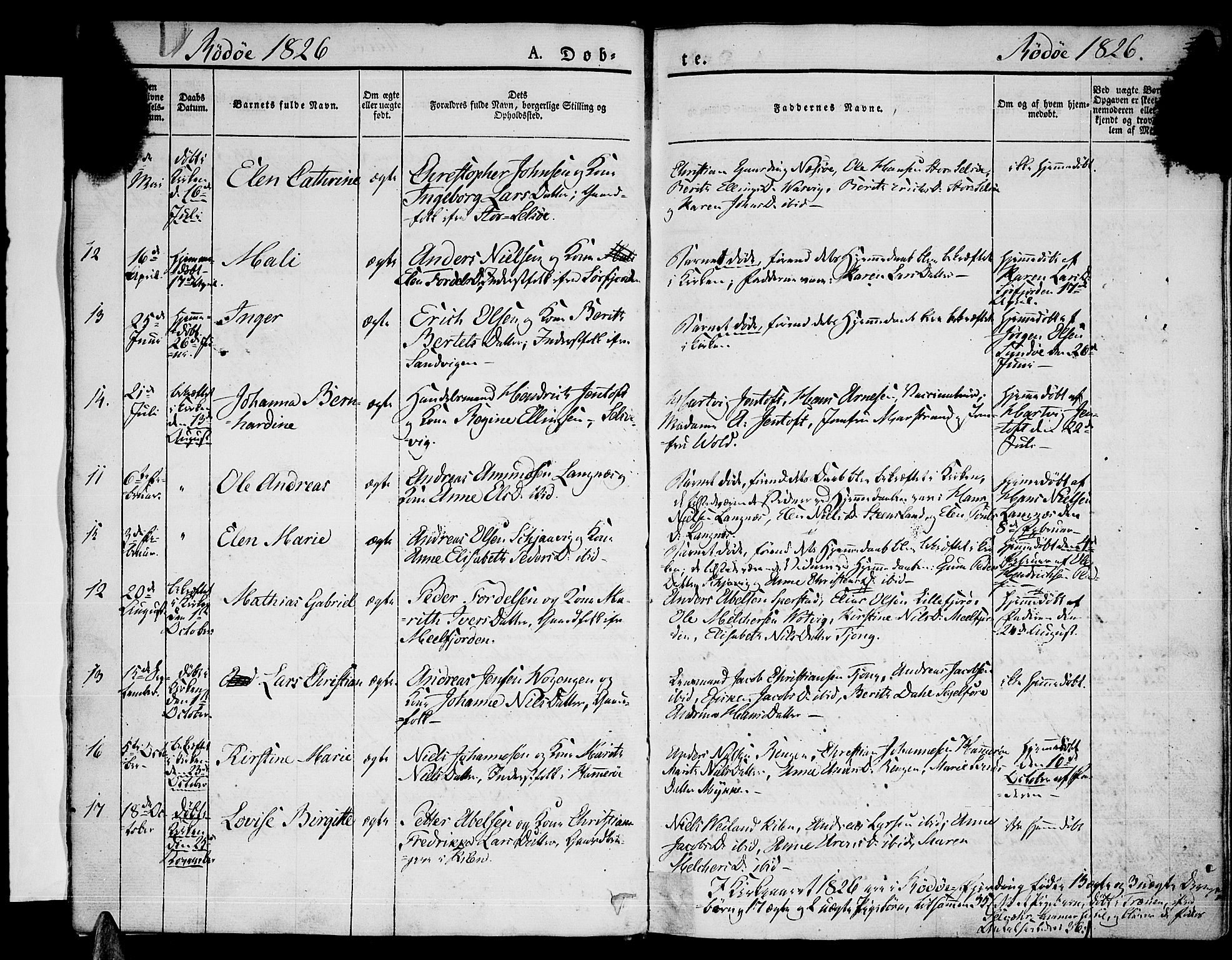 Ministerialprotokoller, klokkerbøker og fødselsregistre - Nordland, AV/SAT-A-1459/841/L0598: Parish register (official) no. 841A06 /1, 1825-1844, p. 7