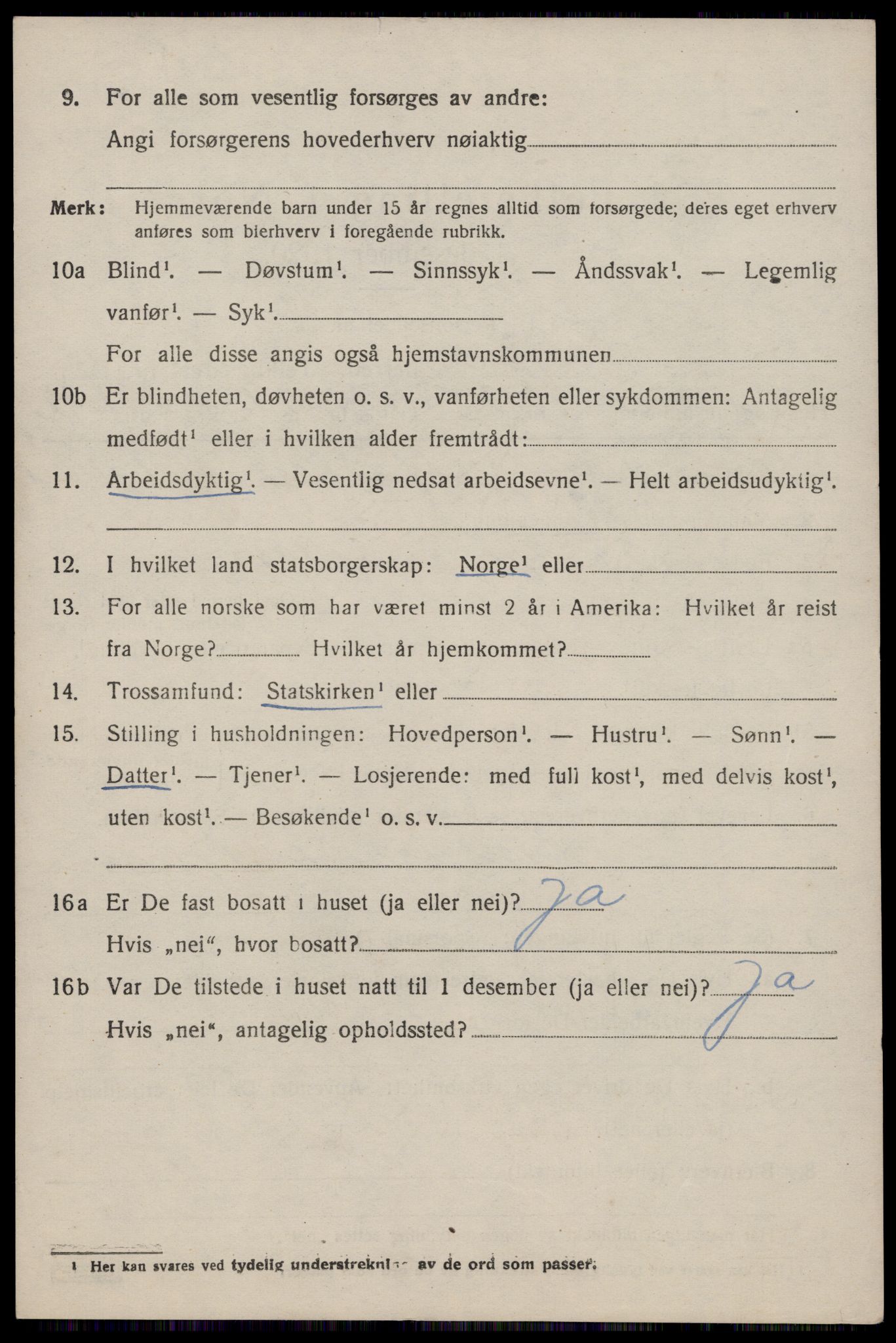 SAST, 1920 census for Jelsa, 1920, p. 1887