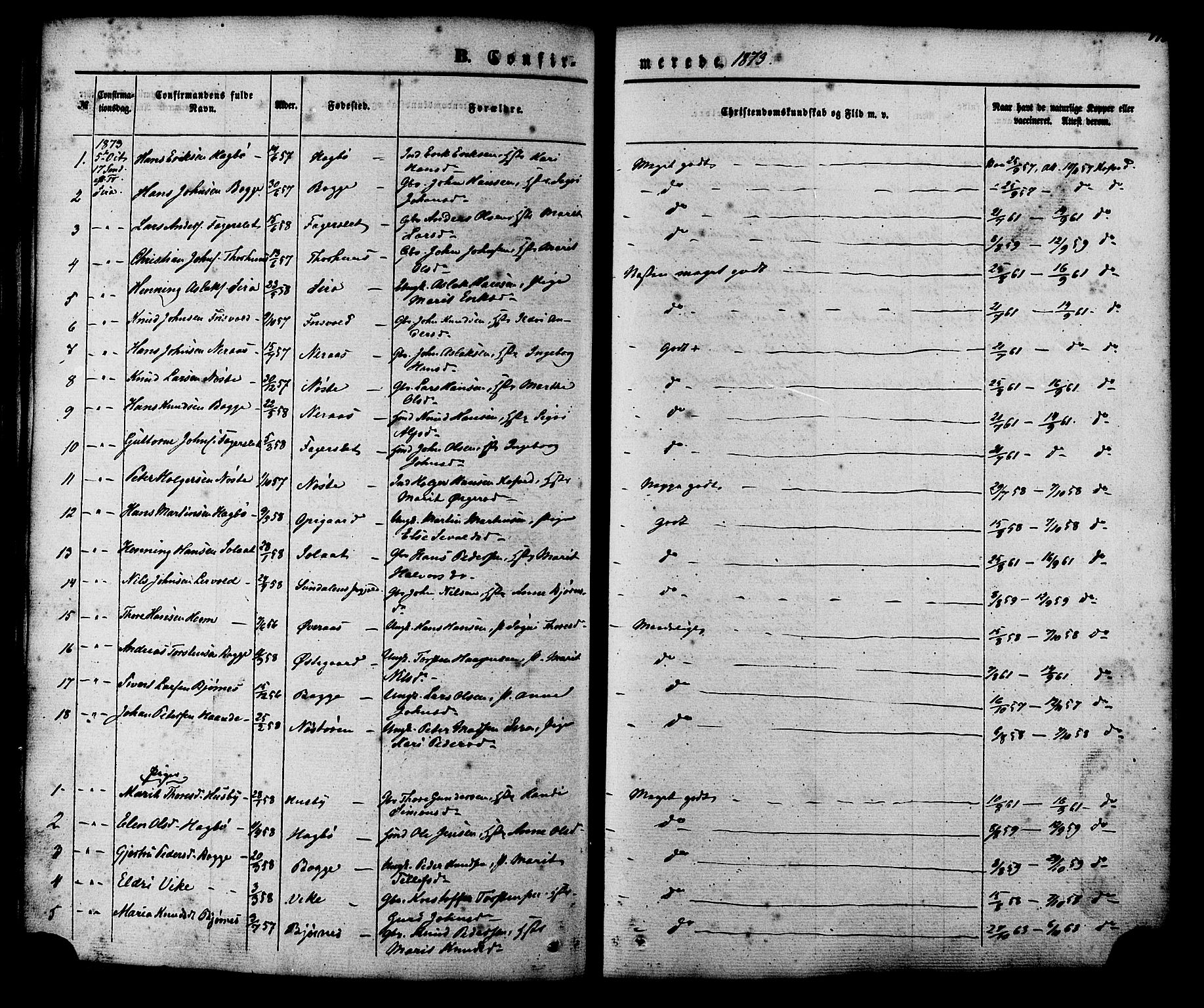 Ministerialprotokoller, klokkerbøker og fødselsregistre - Møre og Romsdal, SAT/A-1454/552/L0637: Parish register (official) no. 552A01, 1845-1879, p. 175