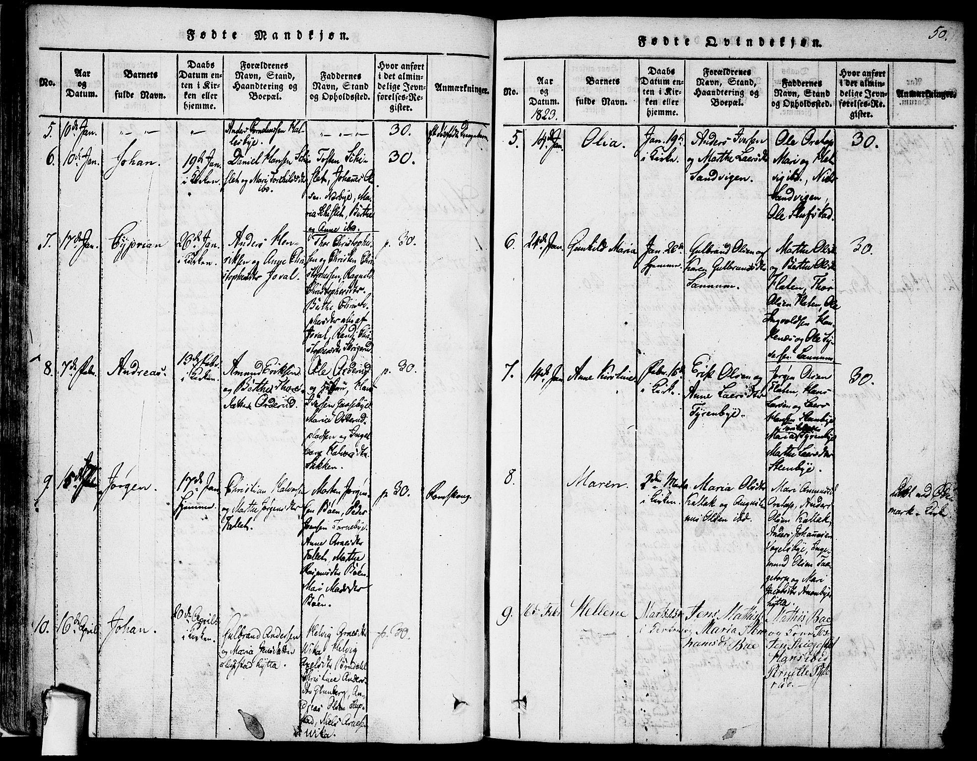 Rødenes prestekontor Kirkebøker, AV/SAO-A-2005/F/Fa/L0004: Parish register (official) no. I 4, 1814-1838, p. 50