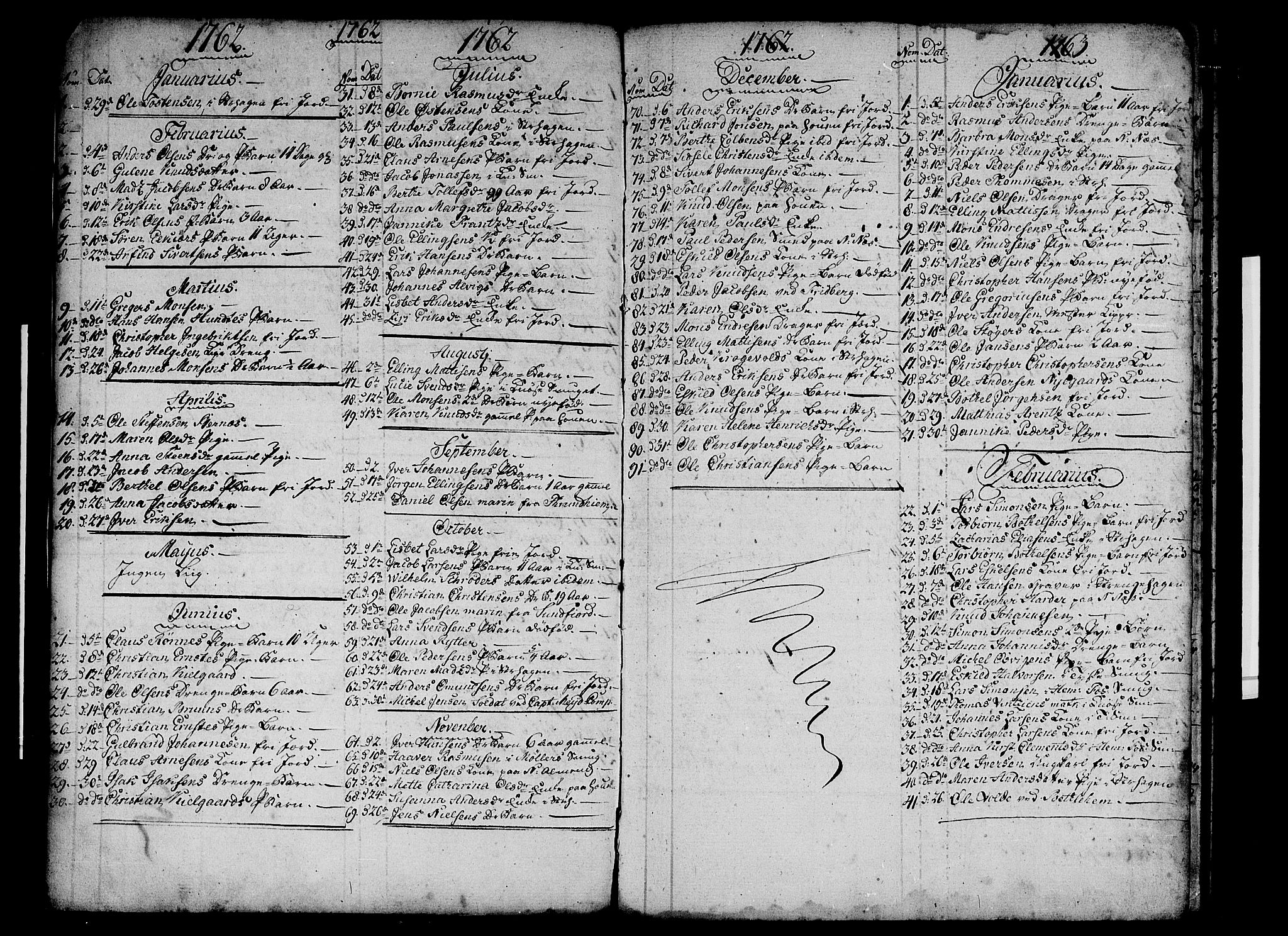 Nykirken Sokneprestembete, SAB/A-77101/H/Haa/L0010: Parish register (official) no. A 10, 1759-1775, p. 4