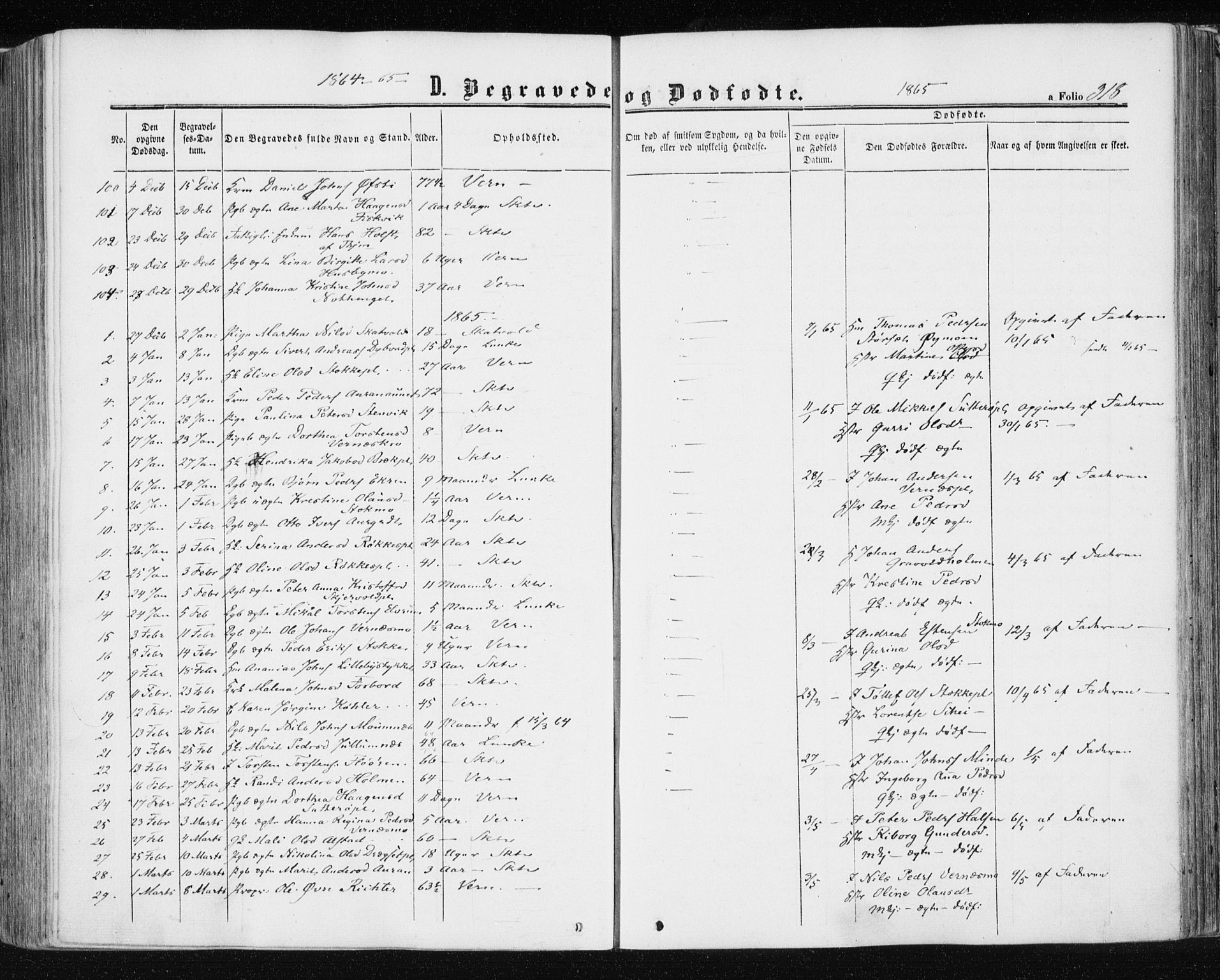 Ministerialprotokoller, klokkerbøker og fødselsregistre - Nord-Trøndelag, AV/SAT-A-1458/709/L0075: Parish register (official) no. 709A15, 1859-1870, p. 318