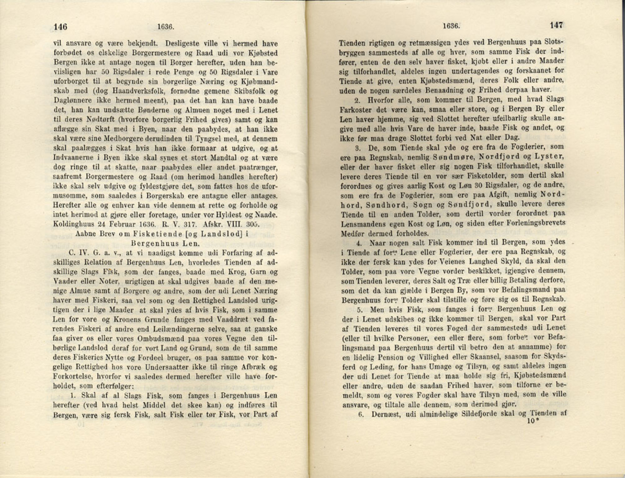 Publikasjoner utgitt av Det Norske Historiske Kildeskriftfond, PUBL/-/-/-: Norske Rigs-Registranter, bind 7, 1635-1640, p. 146-147