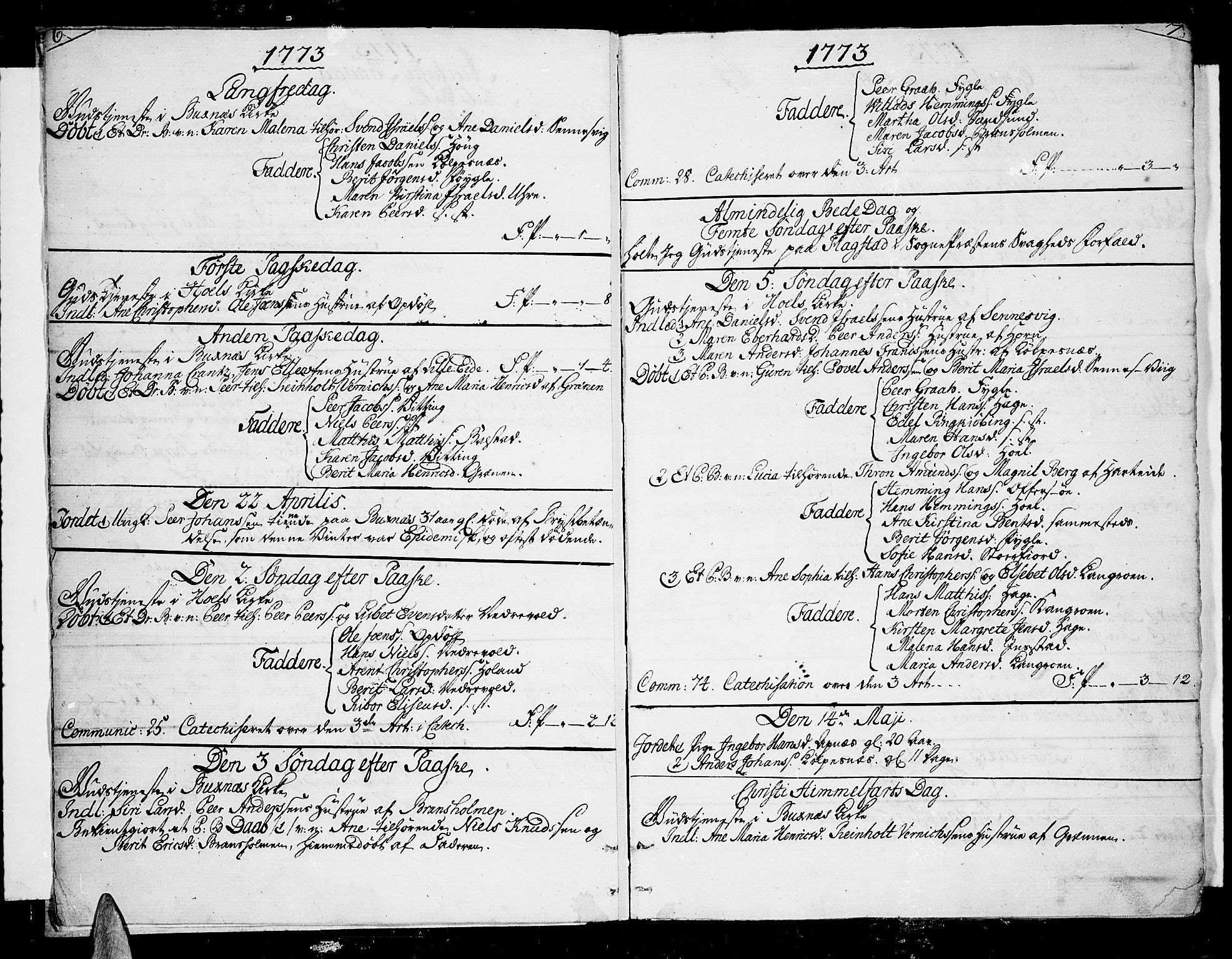 Ministerialprotokoller, klokkerbøker og fødselsregistre - Nordland, AV/SAT-A-1459/881/L1149: Parish register (official) no. 881A02, 1773-1793, p. 6-7