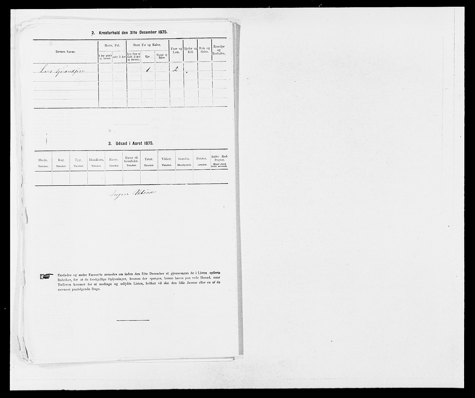 SAB, 1875 census for 1212P Skånevik, 1875, p. 450