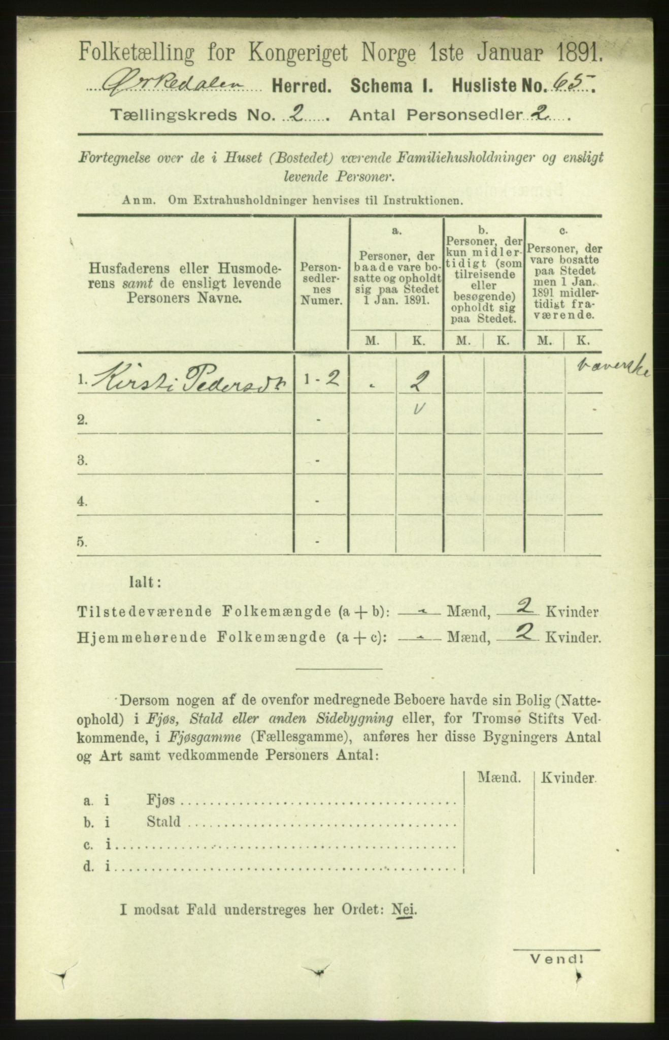 RA, 1891 census for 1638 Orkdal, 1891, p. 947