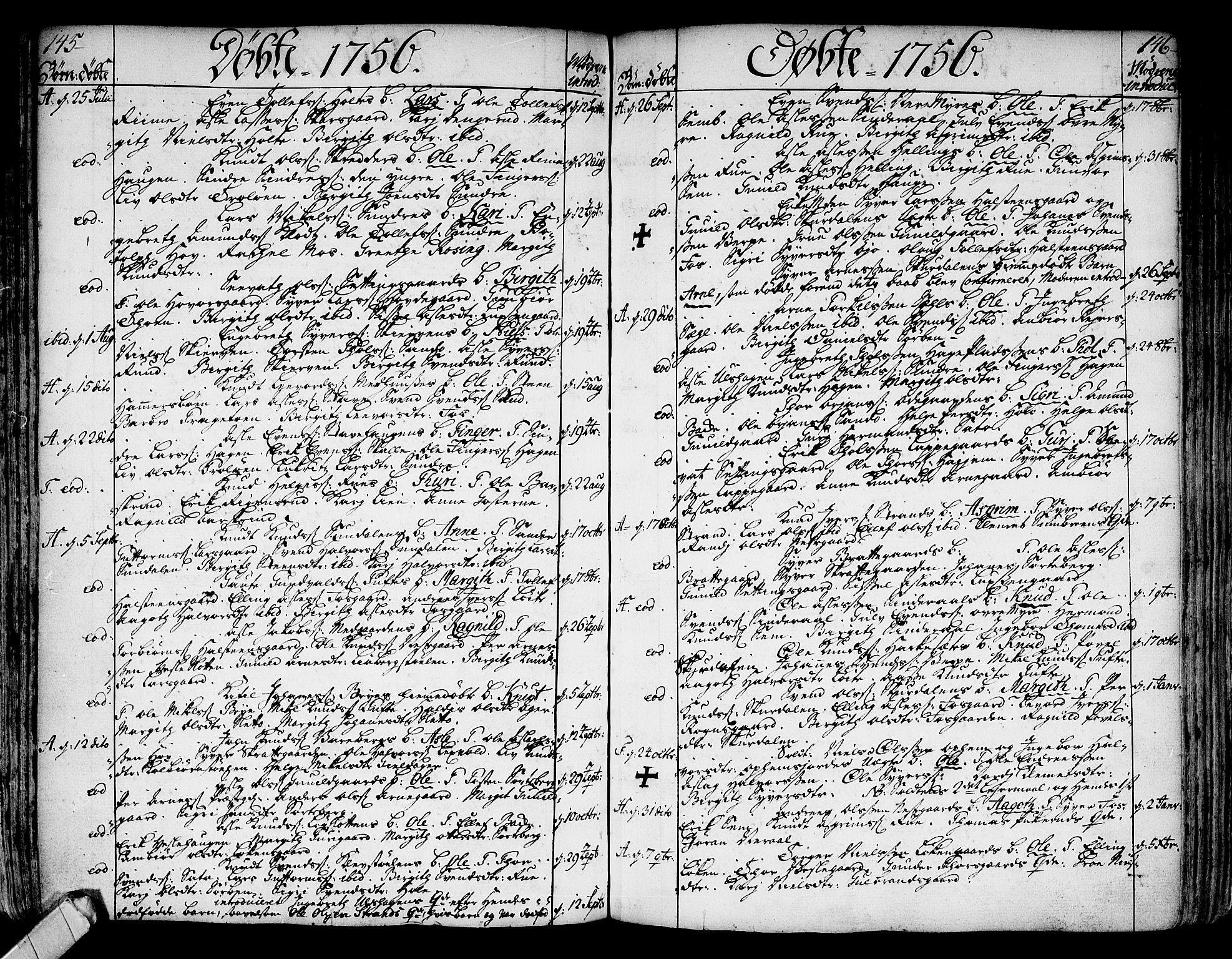 Ål kirkebøker, AV/SAKO-A-249/F/Fa/L0001: Parish register (official) no. I 1, 1744-1769, p. 145-146