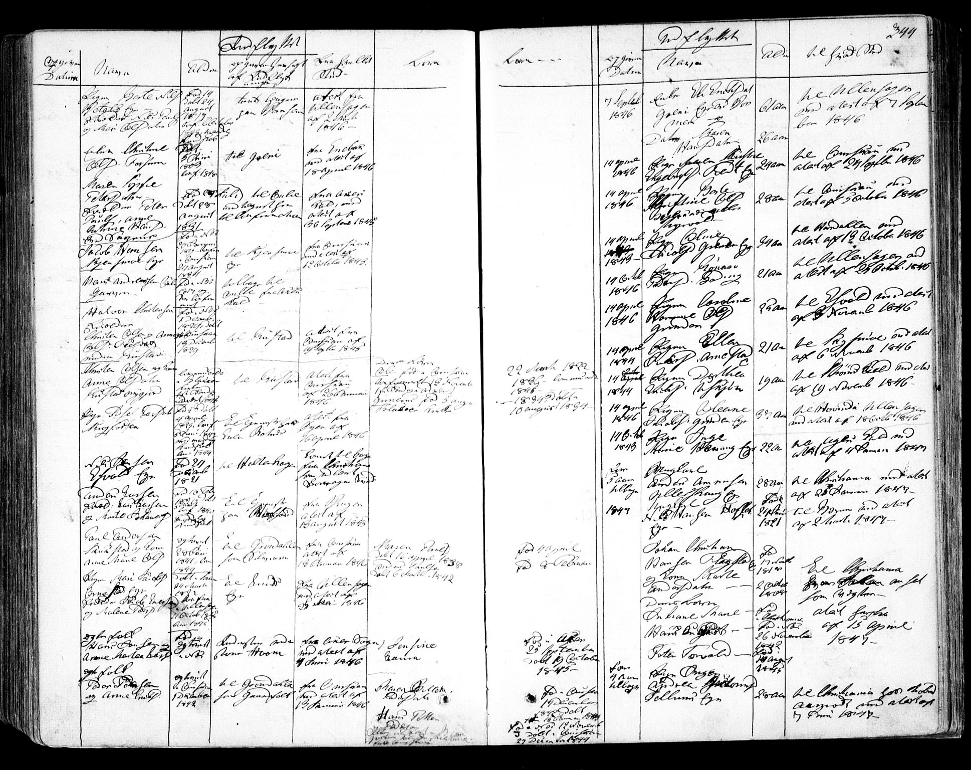 Nes prestekontor Kirkebøker, SAO/A-10410/F/Fa/L0007: Parish register (official) no. I 7, 1846-1858, p. 344