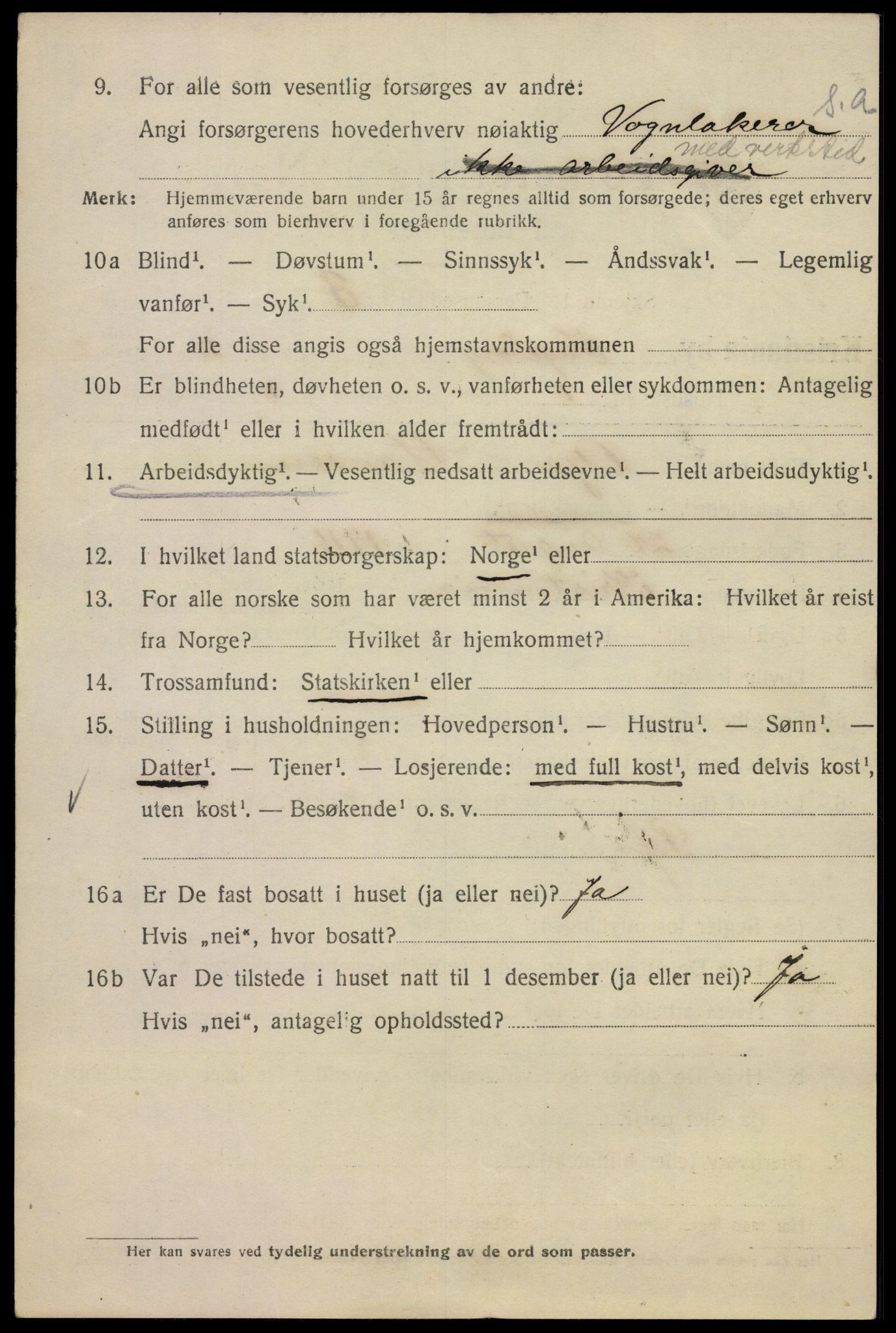 SAO, 1920 census for Kristiania, 1920, p. 309268