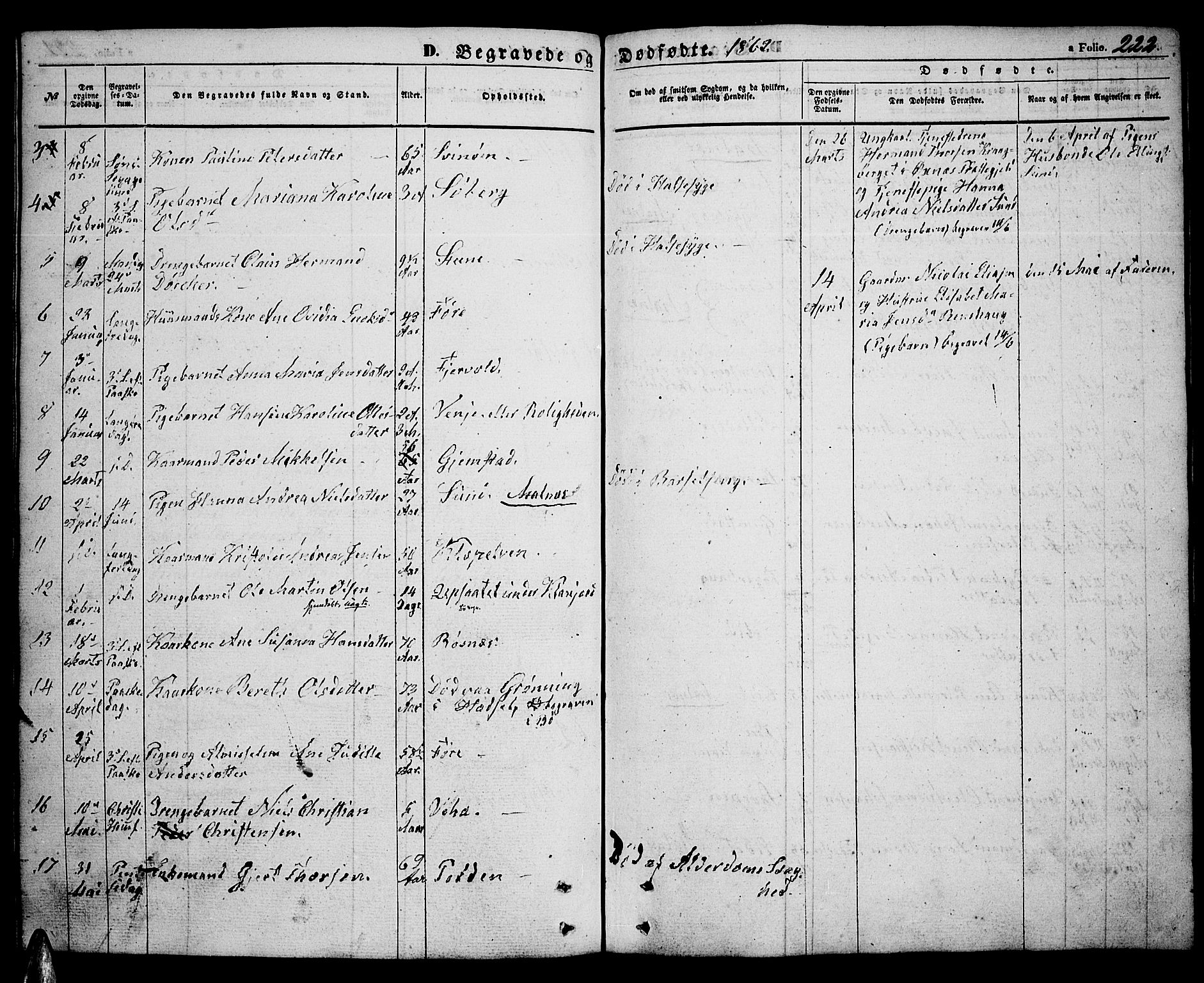 Ministerialprotokoller, klokkerbøker og fødselsregistre - Nordland, SAT/A-1459/891/L1313: Parish register (copy) no. 891C02, 1856-1870, p. 222