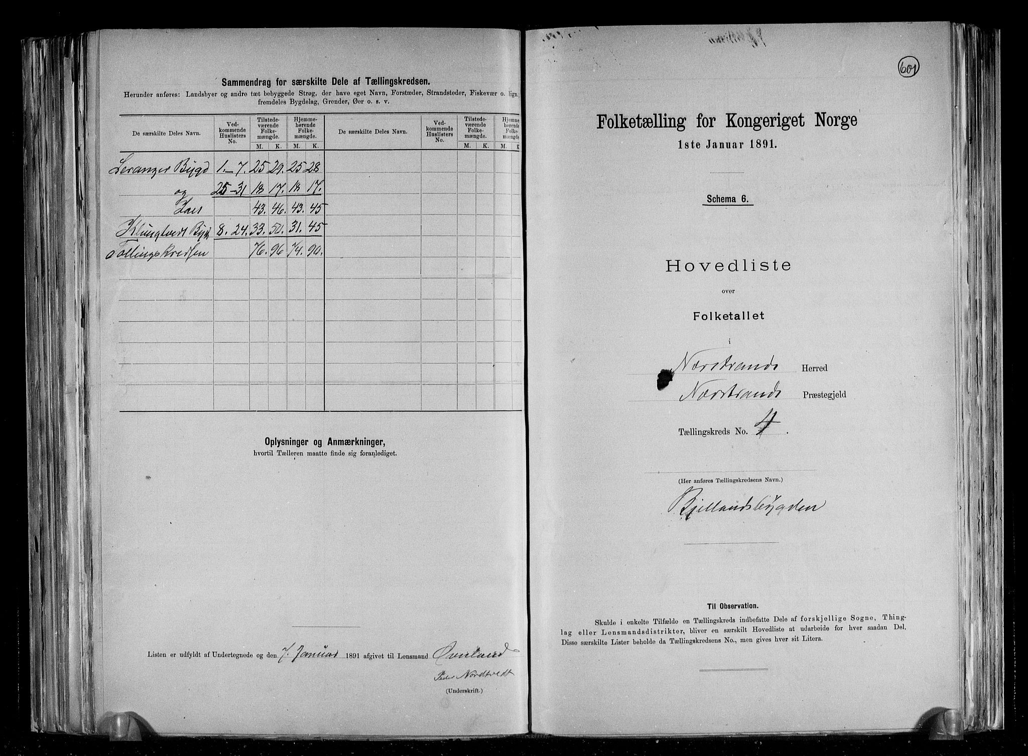 RA, 1891 census for 1139 Nedstrand, 1891, p. 11