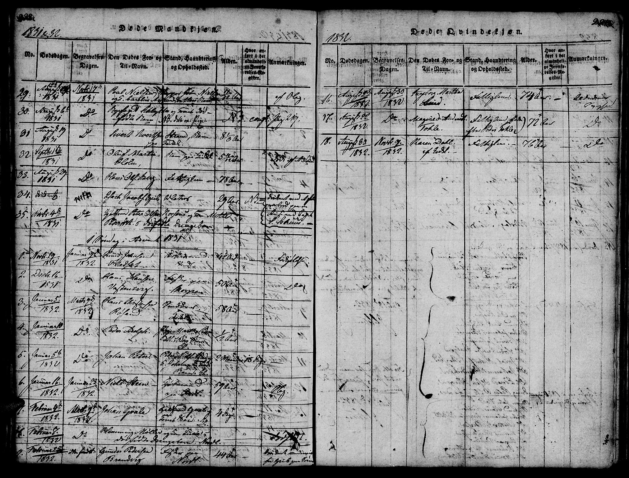 Ministerialprotokoller, klokkerbøker og fødselsregistre - Møre og Romsdal, AV/SAT-A-1454/572/L0842: Parish register (official) no. 572A05, 1819-1832, p. 222-223