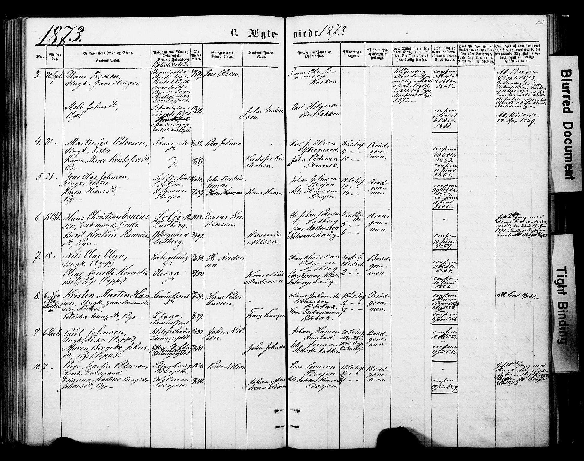 Ibestad sokneprestembete, SATØ/S-0077/H/Ha/Haa/L0013kirke: Parish register (official) no. 13, 1865-1879, p. 116