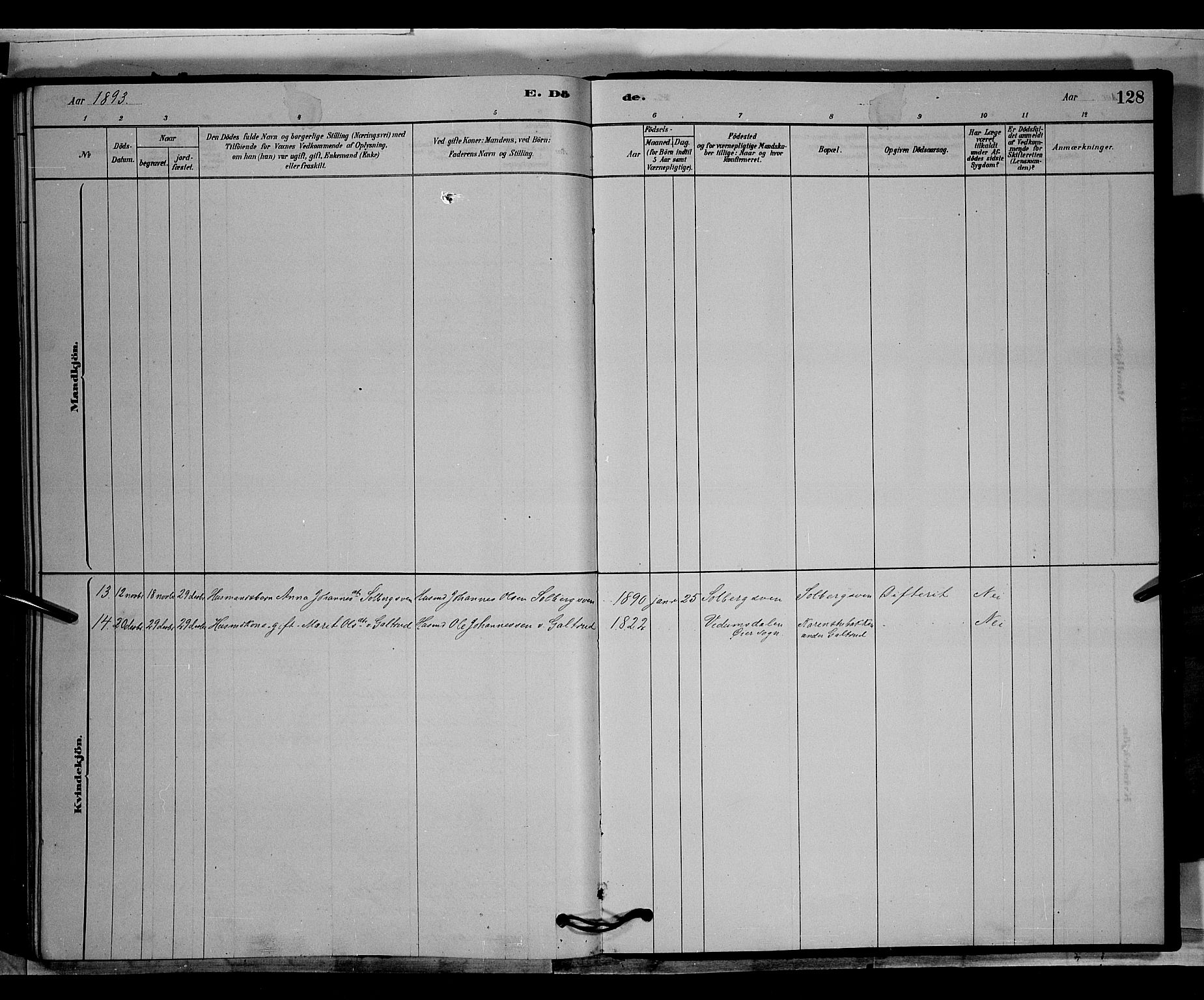 Øyer prestekontor, SAH/PREST-084/H/Ha/Hab/L0003: Parish register (copy) no. 3, 1878-1893, p. 128