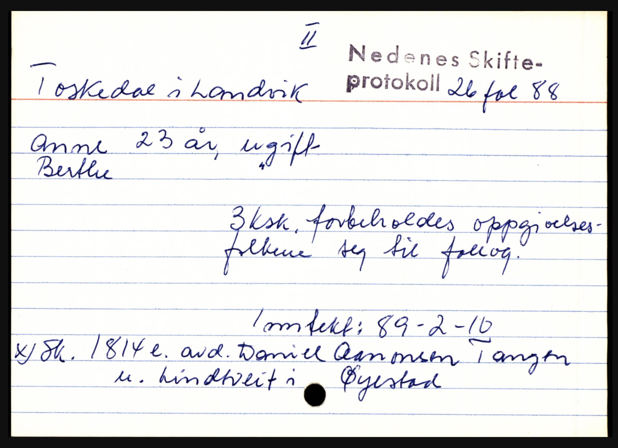 Nedenes sorenskriveri før 1824, AV/SAK-1221-0007/H, p. 30467