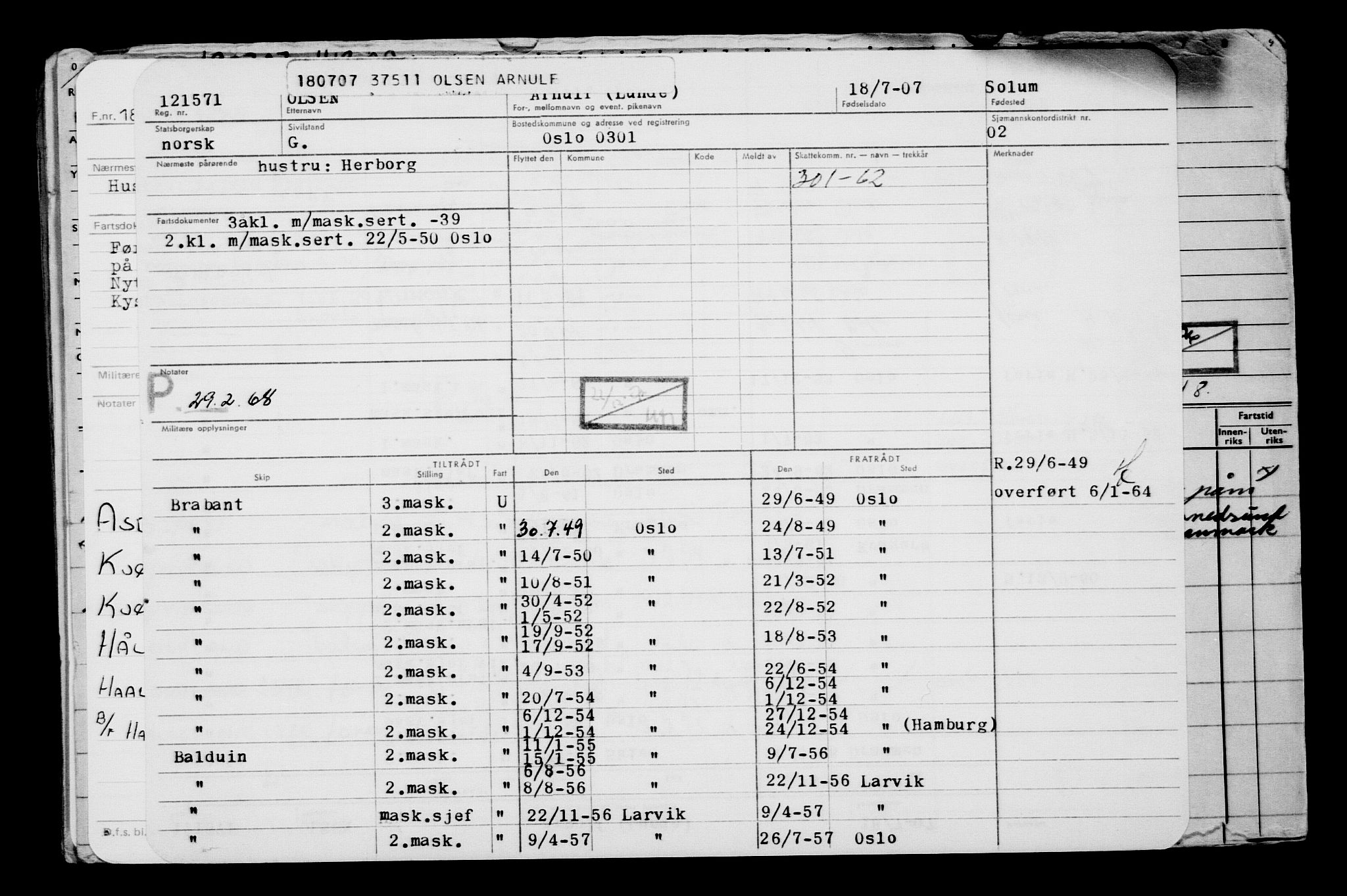 Direktoratet for sjømenn, AV/RA-S-3545/G/Gb/L0072: Hovedkort, 1907, p. 229