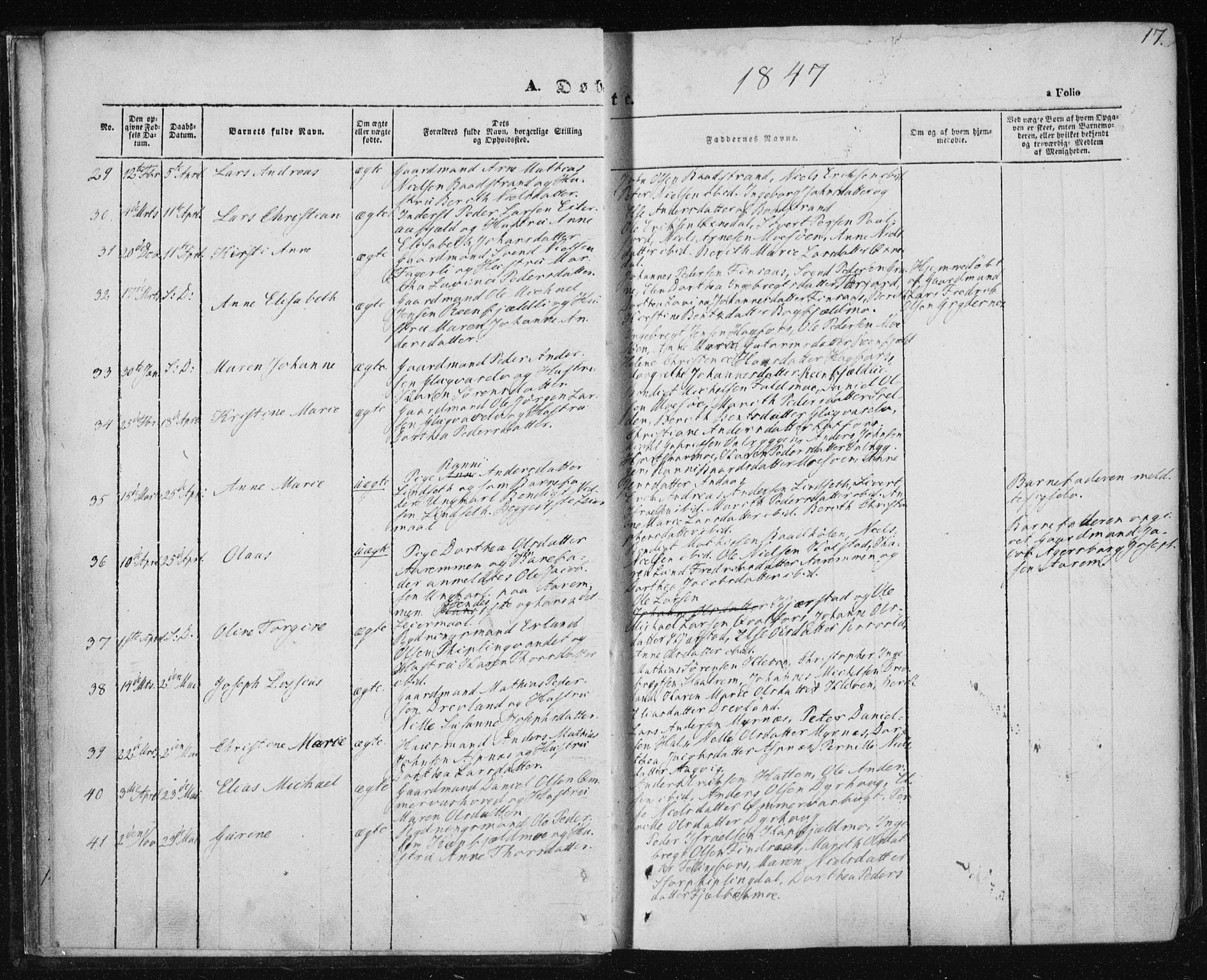 Ministerialprotokoller, klokkerbøker og fødselsregistre - Nordland, AV/SAT-A-1459/820/L0291: Parish register (official) no. 820A12, 1846-1854, p. 17