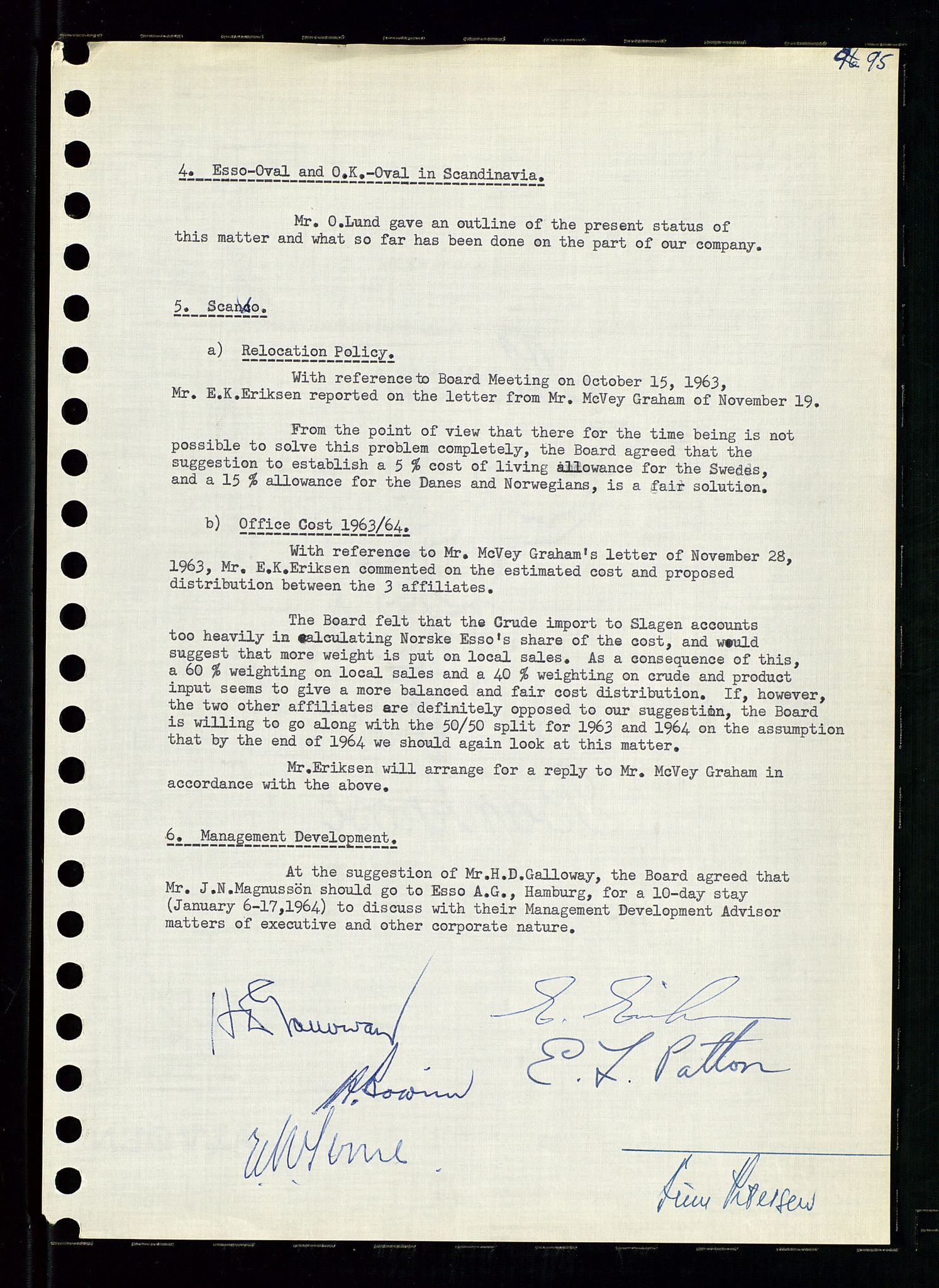 Pa 0982 - Esso Norge A/S, AV/SAST-A-100448/A/Aa/L0001/0004: Den administrerende direksjon Board minutes (styrereferater) / Den administrerende direksjon Board minutes (styrereferater), 1963-1964, p. 169