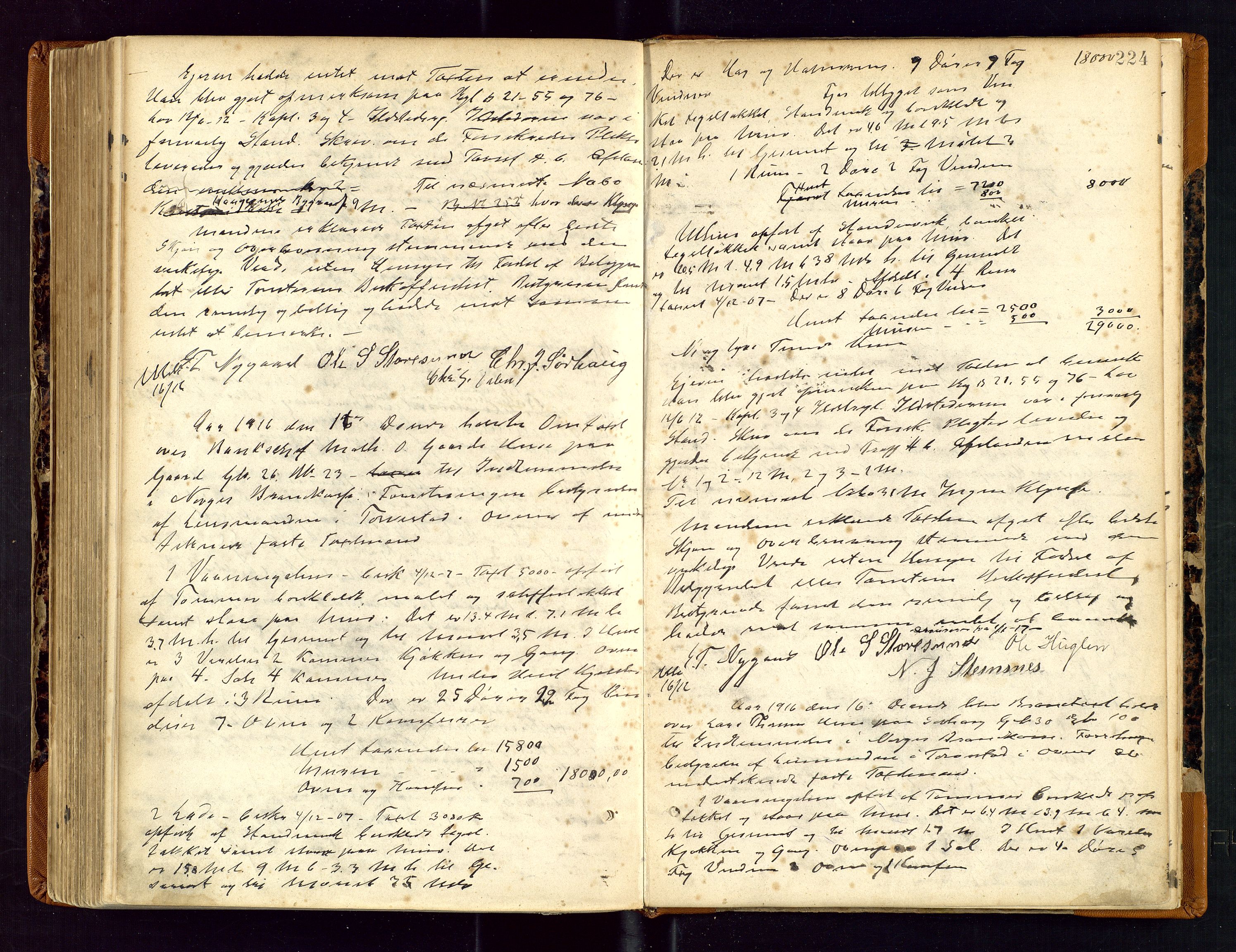 Torvestad lensmannskontor, SAST/A-100307/1/Goa/L0002: "Brandtaxationsprotokol for Torvestad Thinglag", 1883-1917, p. 223b-224a