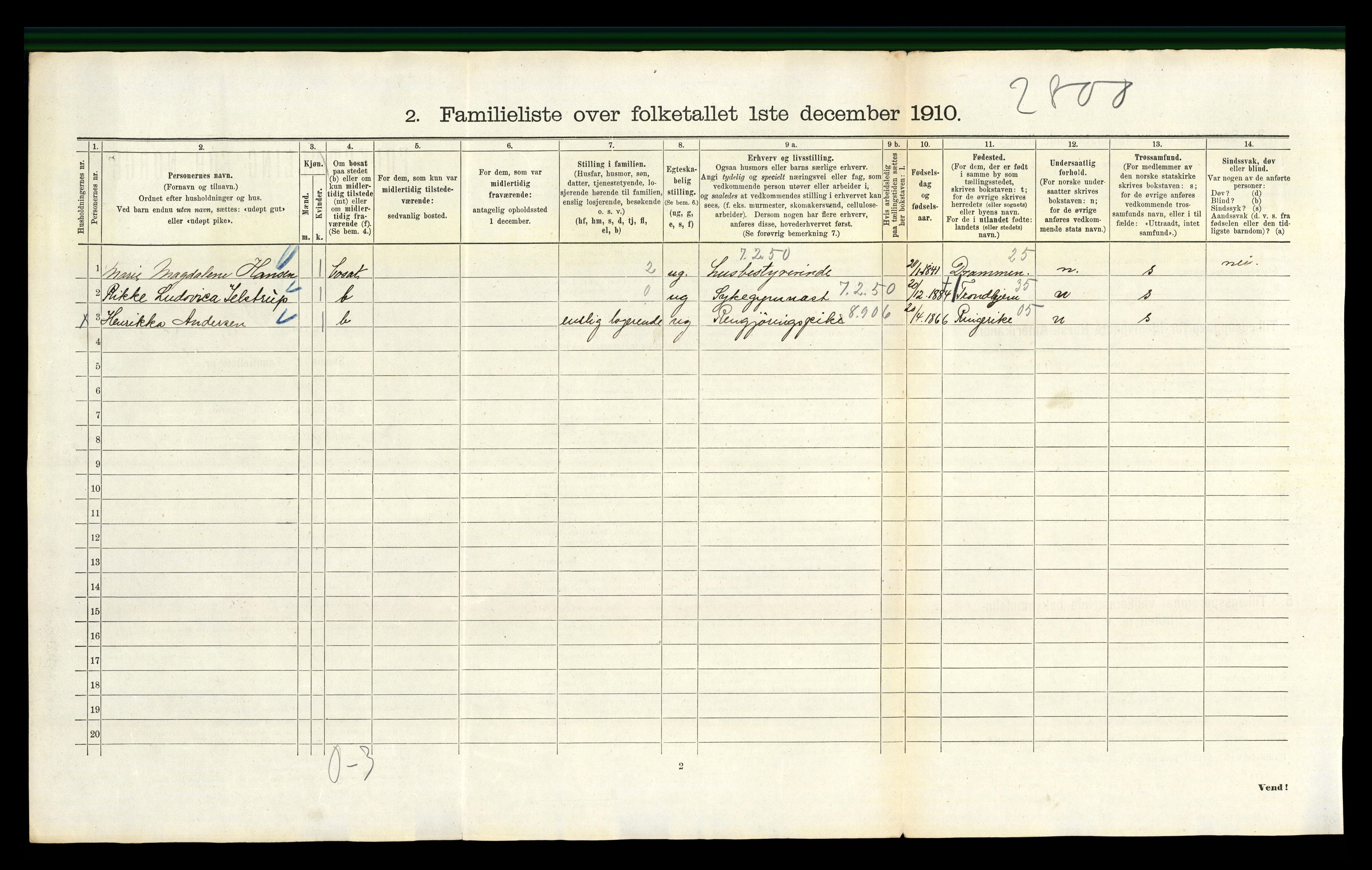 RA, 1910 census for Kristiania, 1910, p. 5194