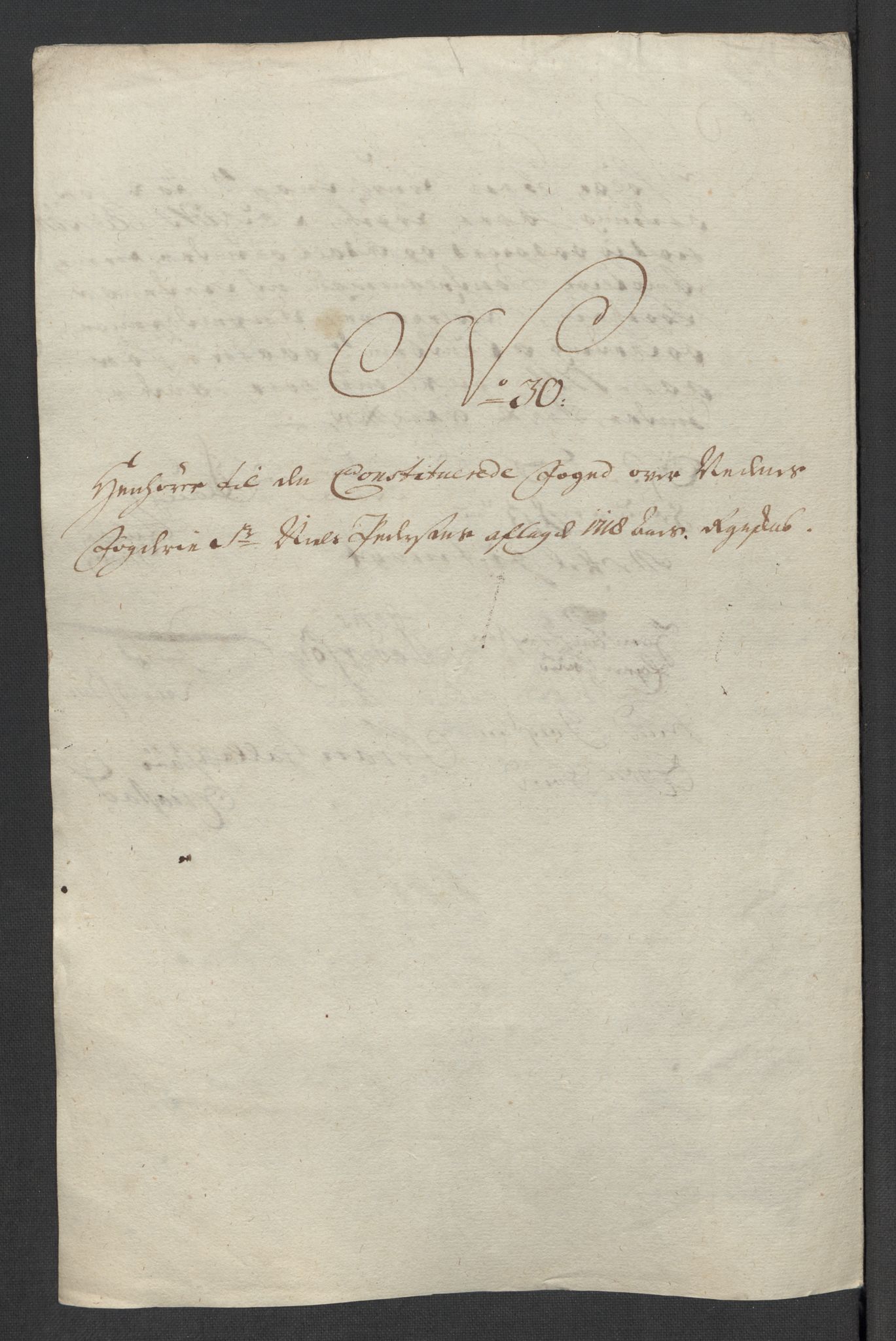 Rentekammeret inntil 1814, Reviderte regnskaper, Fogderegnskap, AV/RA-EA-4092/R39/L2327: Fogderegnskap Nedenes, 1718, p. 260