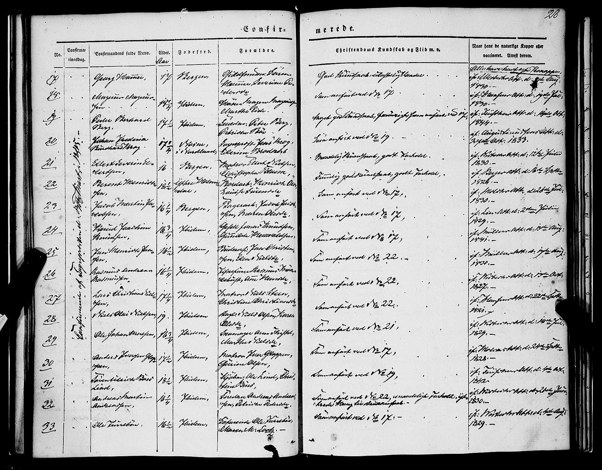 Nykirken Sokneprestembete, SAB/A-77101/H/Haa/L0022: Parish register (official) no. C 1, 1840-1851, p. 28
