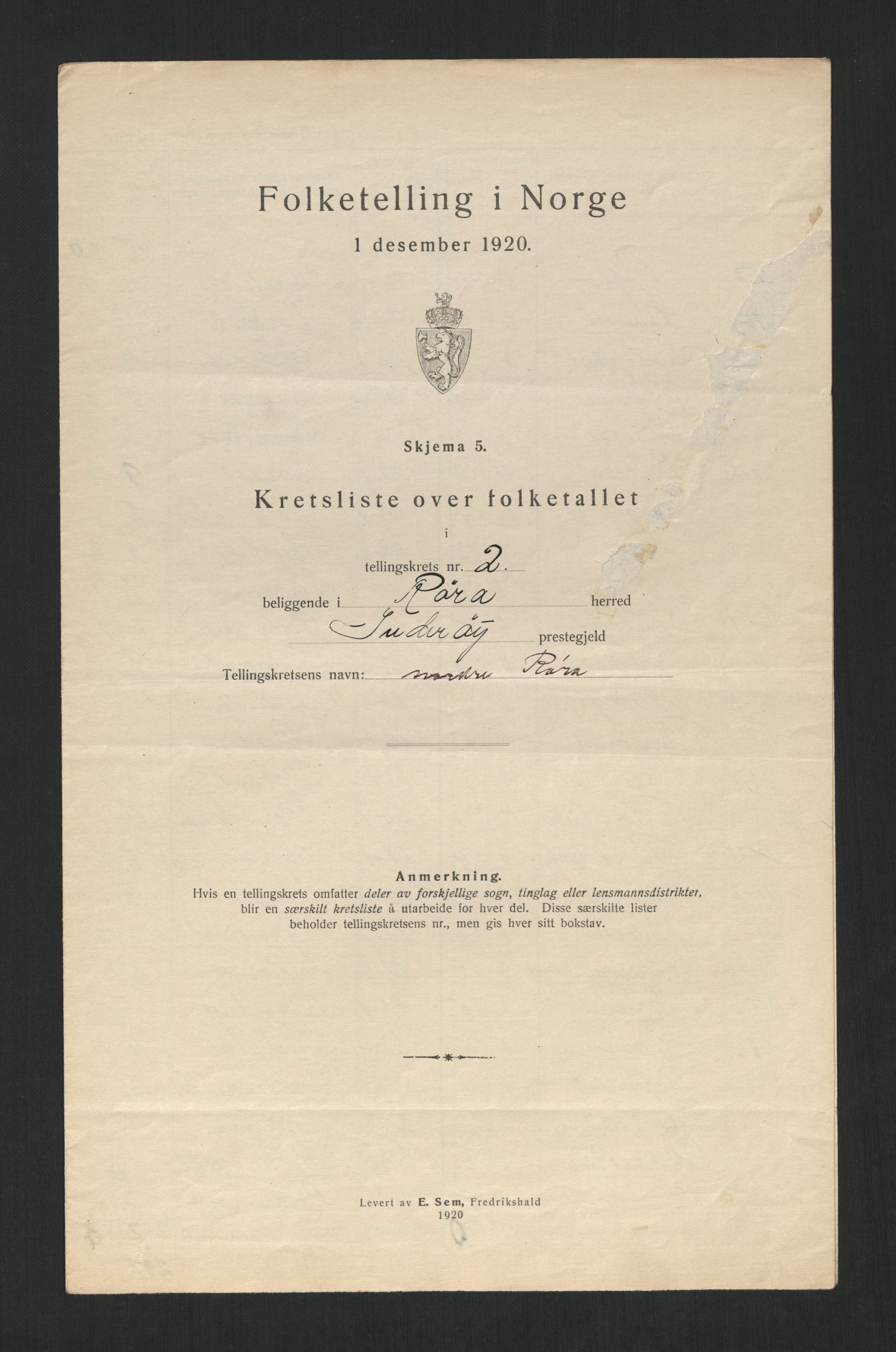 SAT, 1920 census for Røra, 1920, p. 16