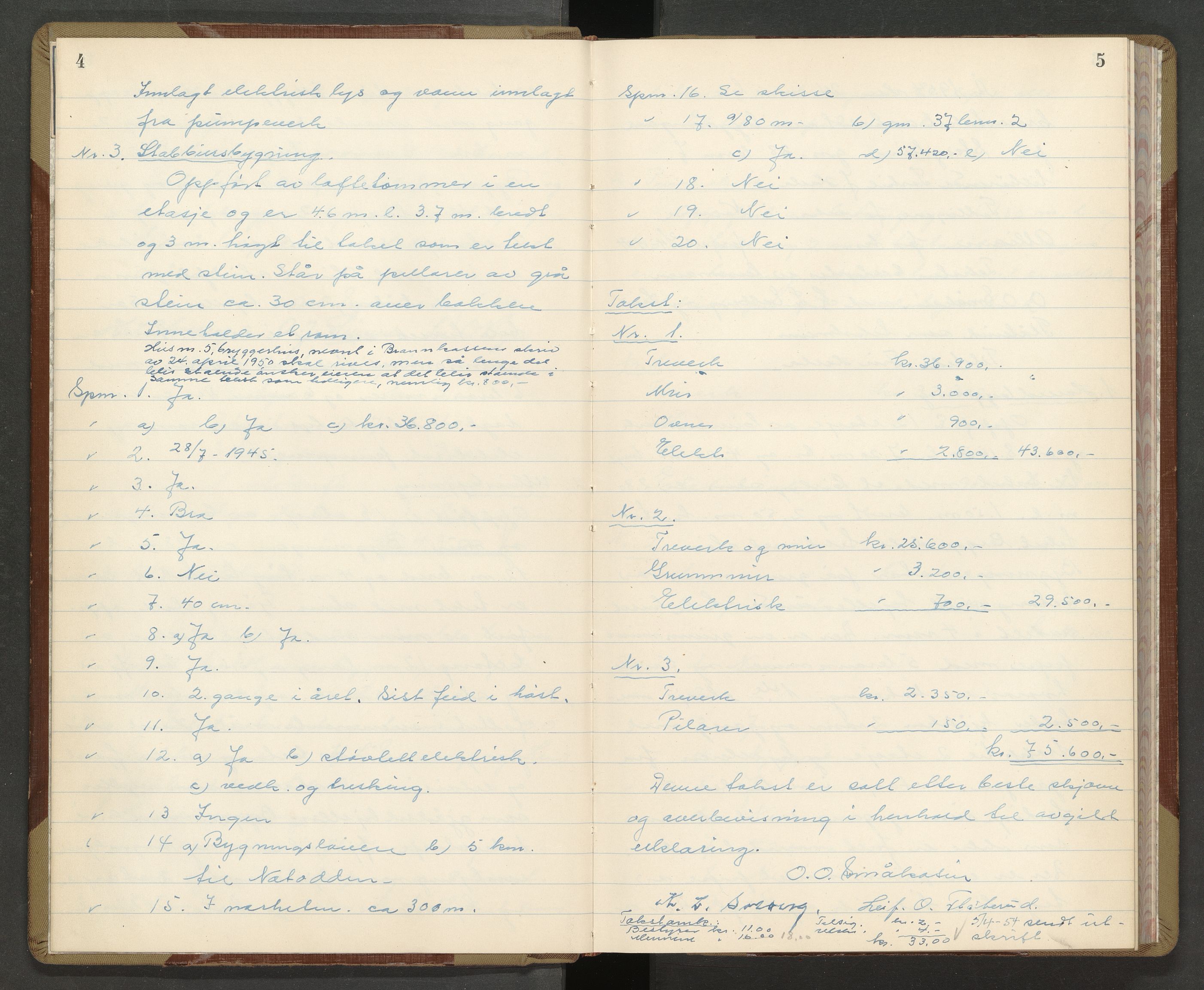 Heddal lensmannskontor, AV/SAKO-A-558/Y/Ye/Yea/L0005: Branntakstprotokoll, 1954-1955