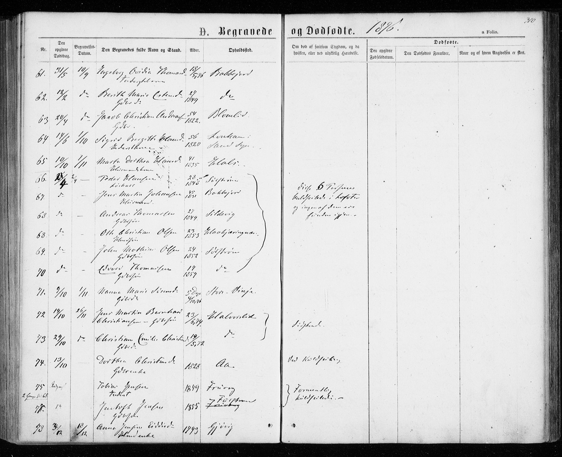 Tranøy sokneprestkontor, AV/SATØ-S-1313/I/Ia/Iaa/L0008kirke: Parish register (official) no. 8, 1867-1877, p. 310