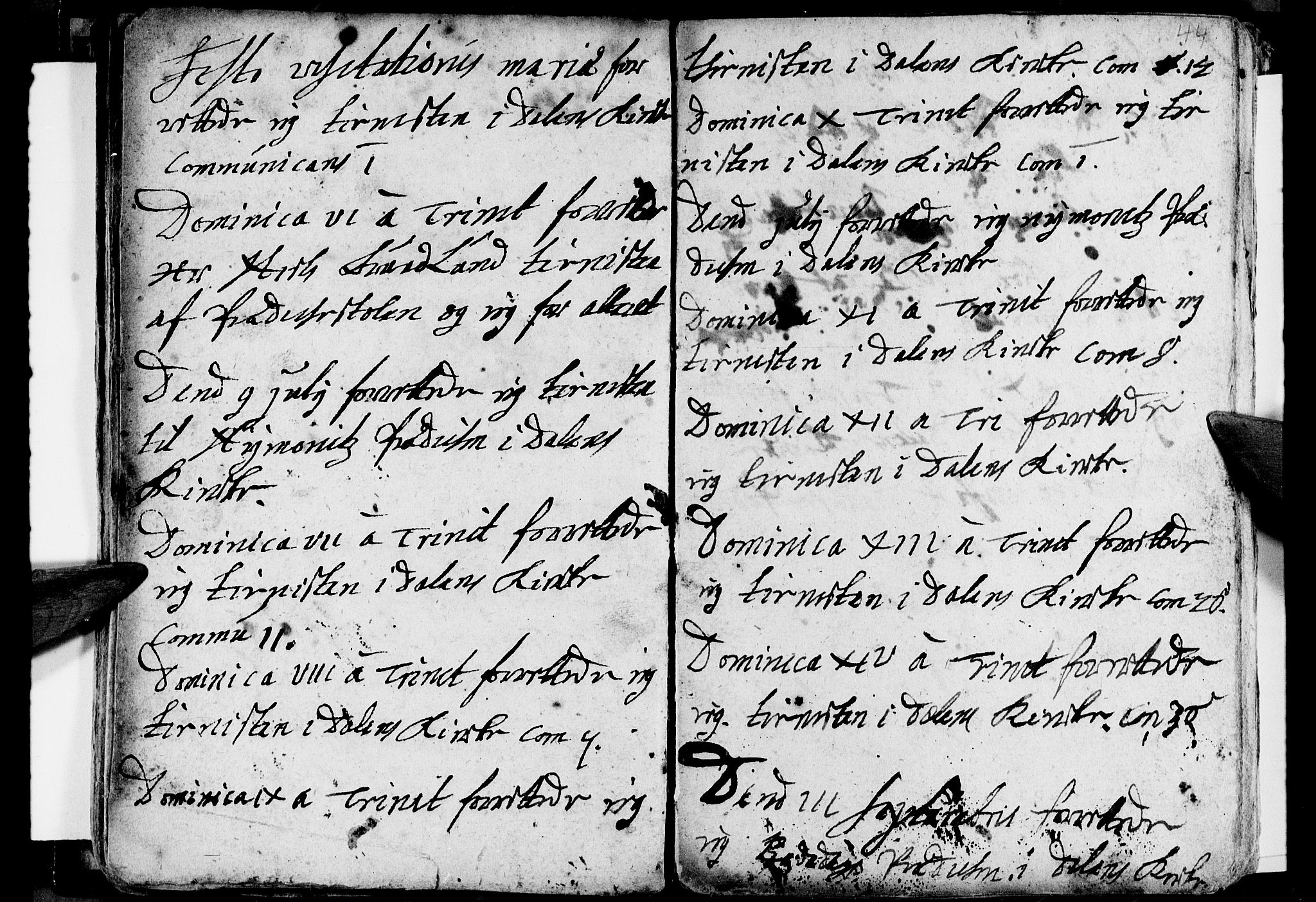 Ministerialprotokoller, klokkerbøker og fødselsregistre - Nordland, SAT/A-1459/847/L0661: Parish register (official) no. 847A01, 1708-1717, p. 44
