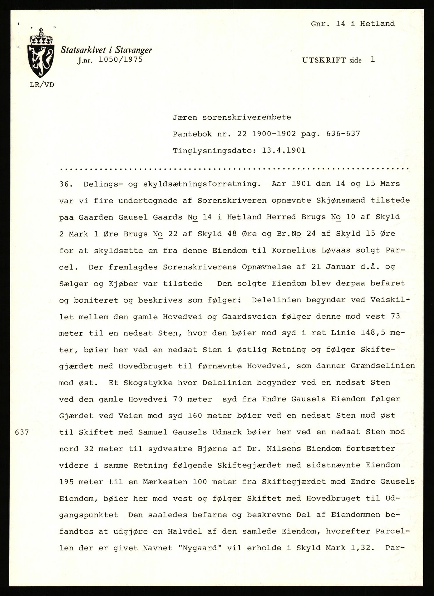 Statsarkivet i Stavanger, AV/SAST-A-101971/03/Y/Yj/L0025: Avskrifter sortert etter gårdsnavn: Garpestad - Gjerde, 1750-1930, p. 161