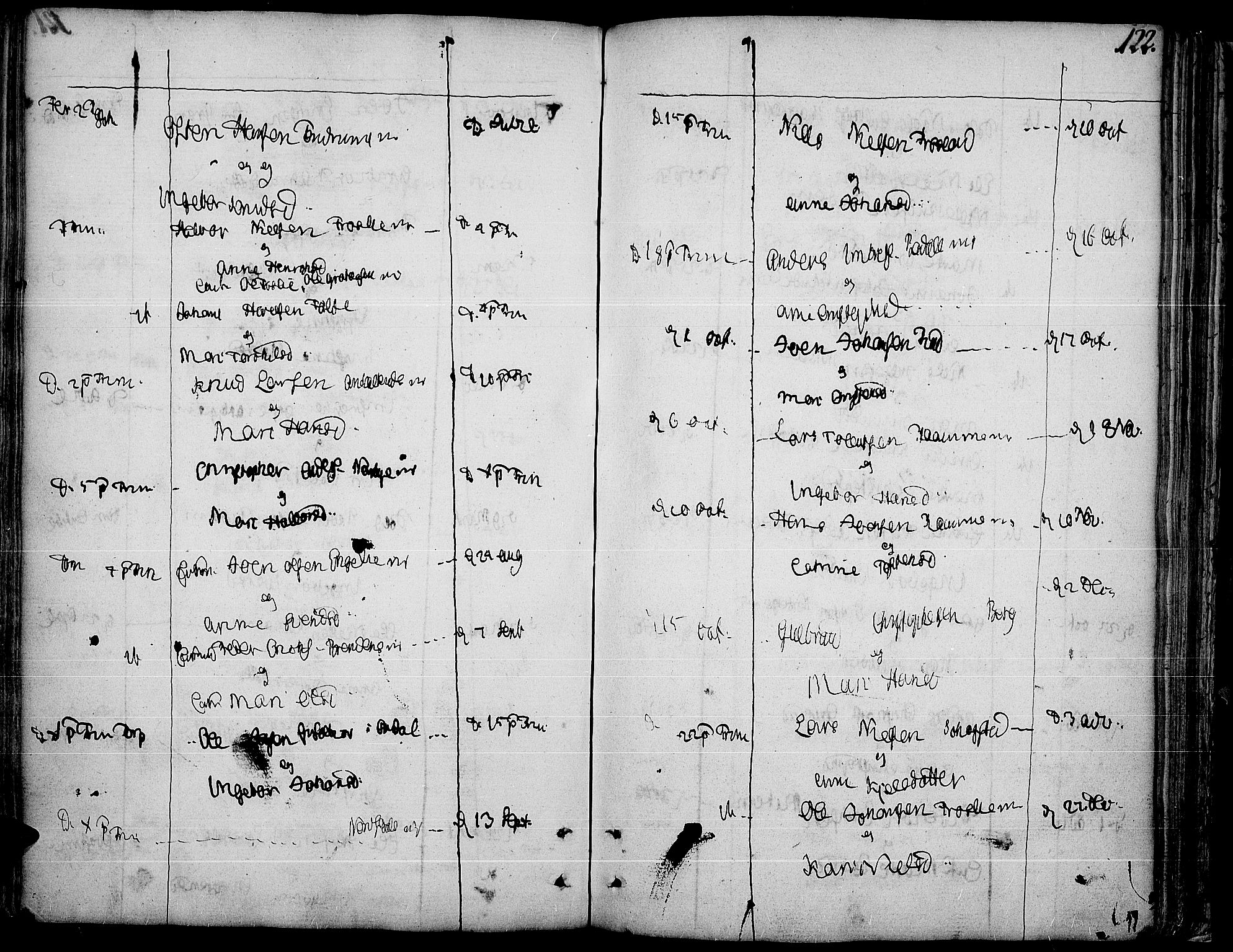 Land prestekontor, SAH/PREST-120/H/Ha/Haa/L0006: Parish register (official) no. 6, 1784-1813, p. 122