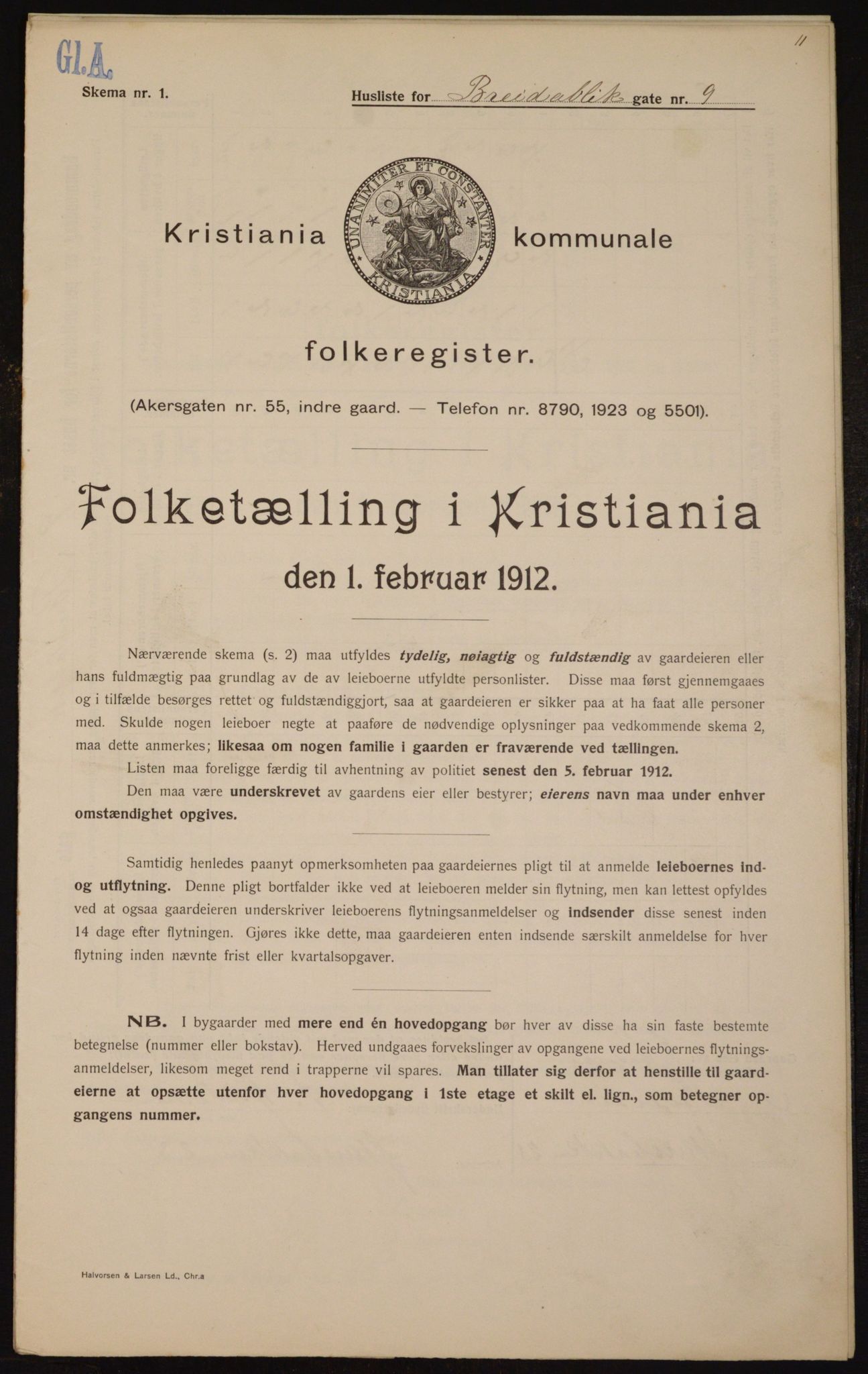 OBA, Municipal Census 1912 for Kristiania, 1912, p. 7972