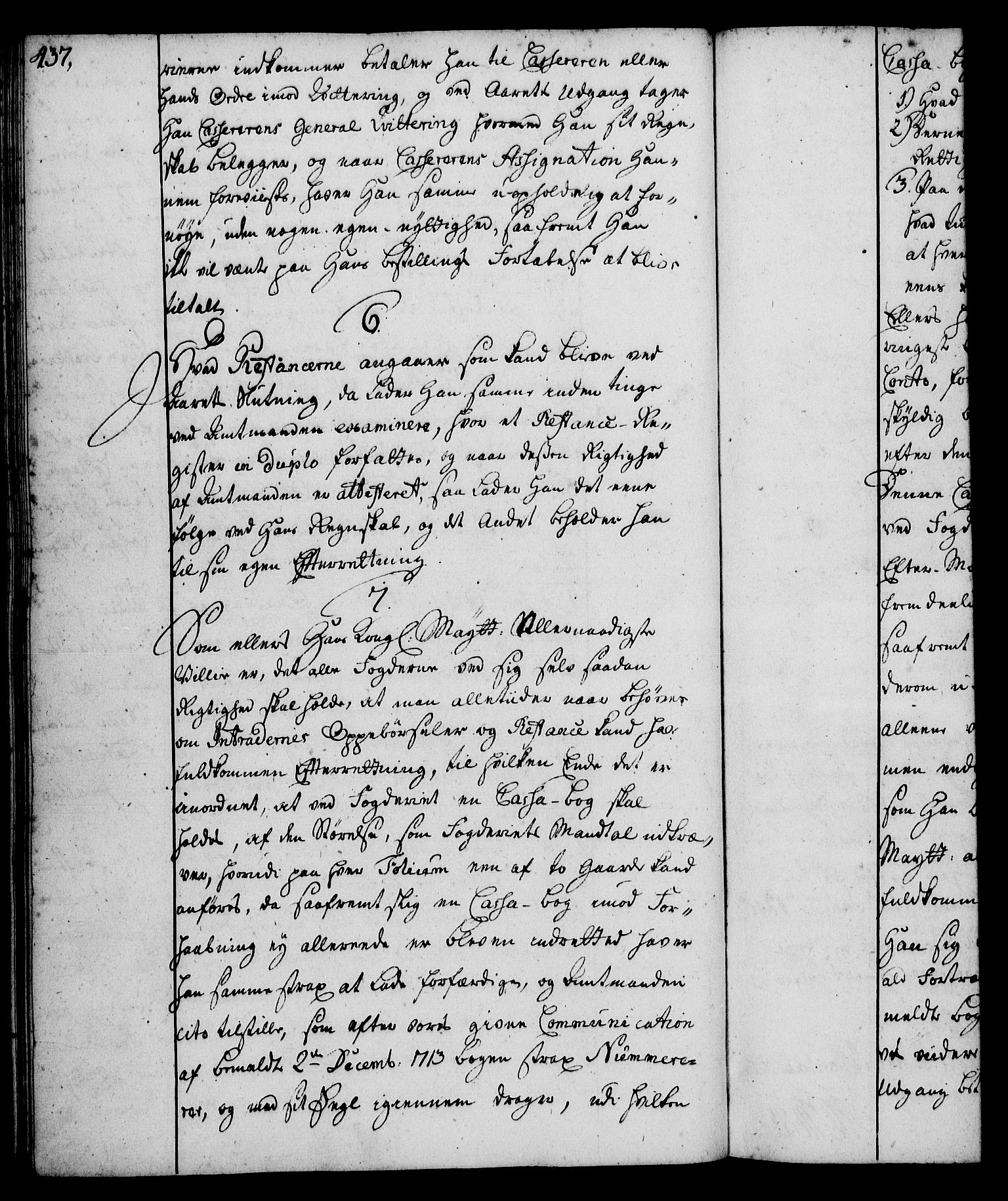 Rentekammeret, Kammerkanselliet, RA/EA-3111/G/Gg/Ggi/L0002: Norsk instruksjonsprotokoll med register (merket RK 53.35), 1729-1751, p. 437