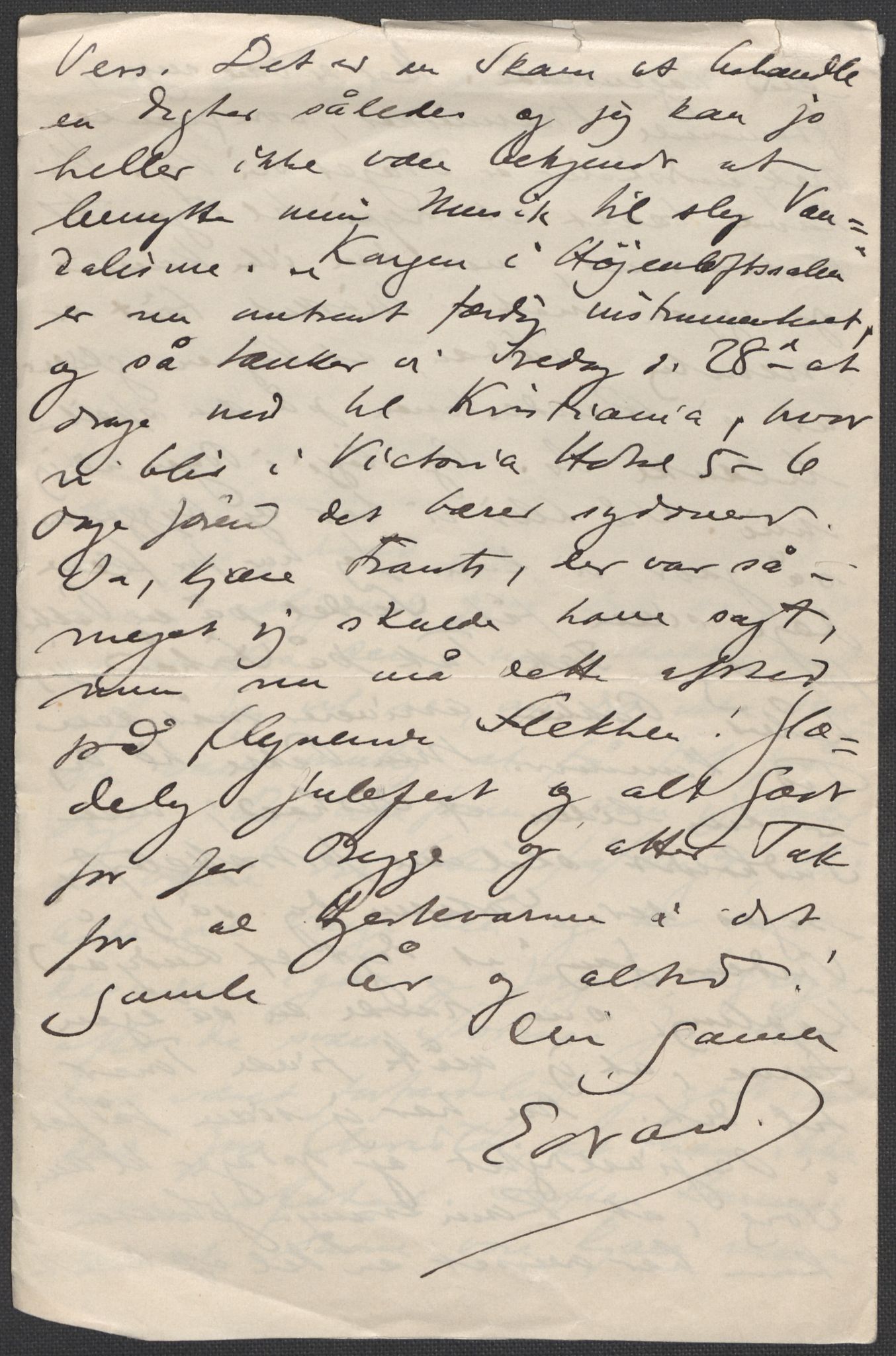 Beyer, Frants, AV/RA-PA-0132/F/L0001: Brev fra Edvard Grieg til Frantz Beyer og "En del optegnelser som kan tjene til kommentar til brevene" av Marie Beyer, 1872-1907, p. 602