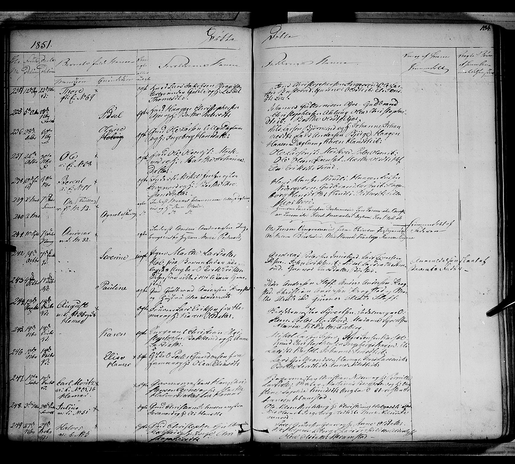 Vang prestekontor, Hedmark, SAH/PREST-008/H/Ha/Haa/L0010: Parish register (official) no. 10, 1841-1855, p. 134