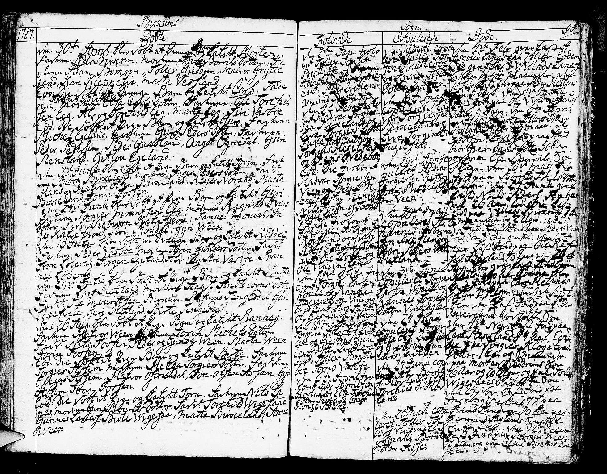 Helleland sokneprestkontor, AV/SAST-A-101810: Parish register (official) no. A 2 /2, 1762-1791, p. 95