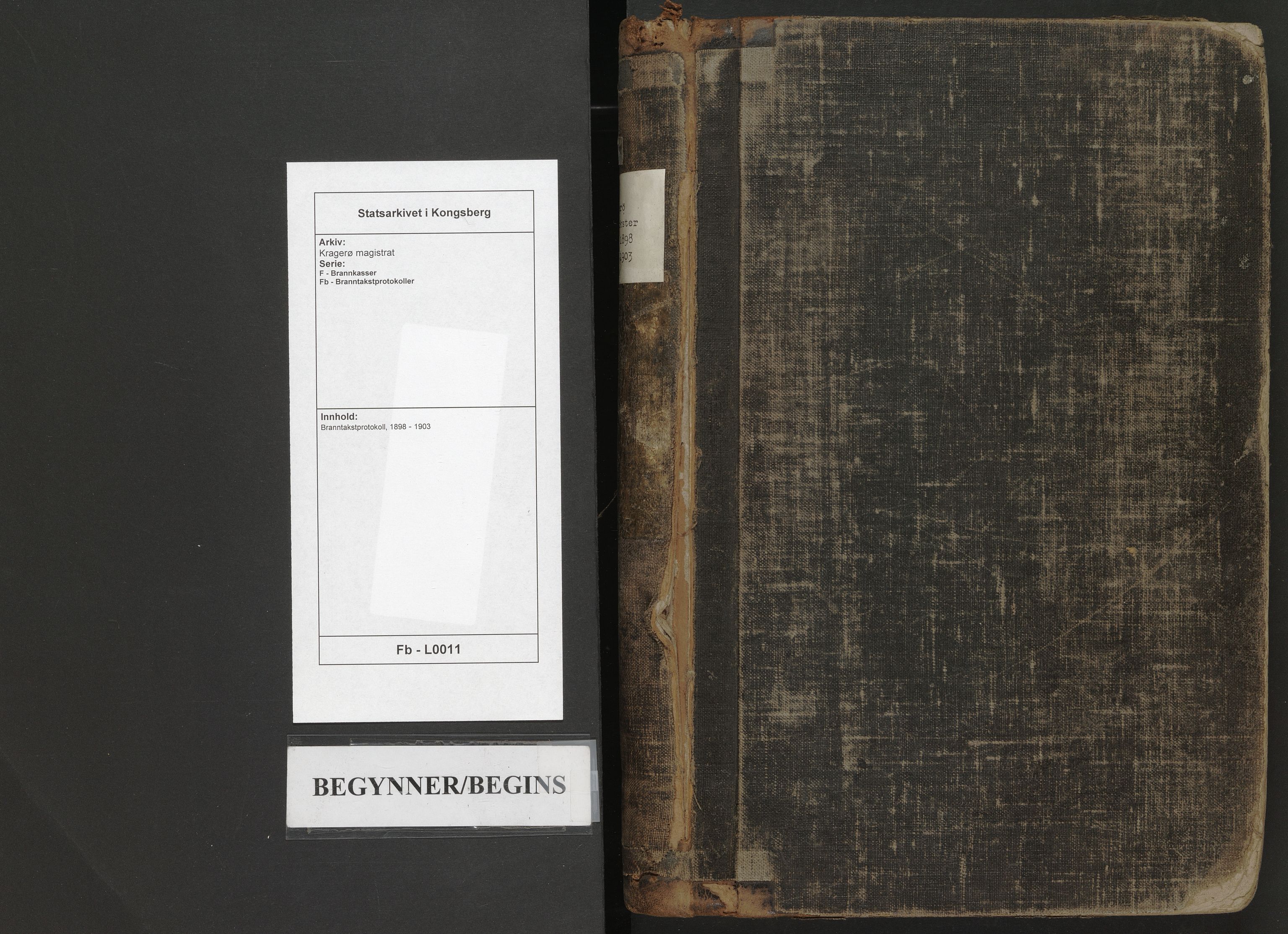 Kragerø magistrat, AV/SAKO-A-858/F/Fb/L0011: Branntakstprotokoll, 1898-1903